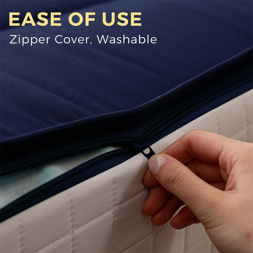 SereneComfort Premium FeatherTouch 6-Inch Futon Mattress - Navy Blue - Ultra Soft & Supportive for Couches, Daybeds & Guest Rooms - Perfect for Small Spaces, Apartments & Dorm Rooms