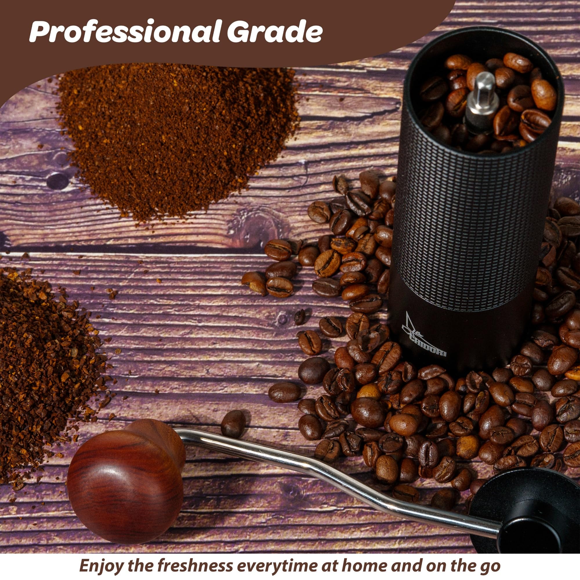 Manual Coffee Grinder for Espresso & French Press - Portable for Camping & Travel