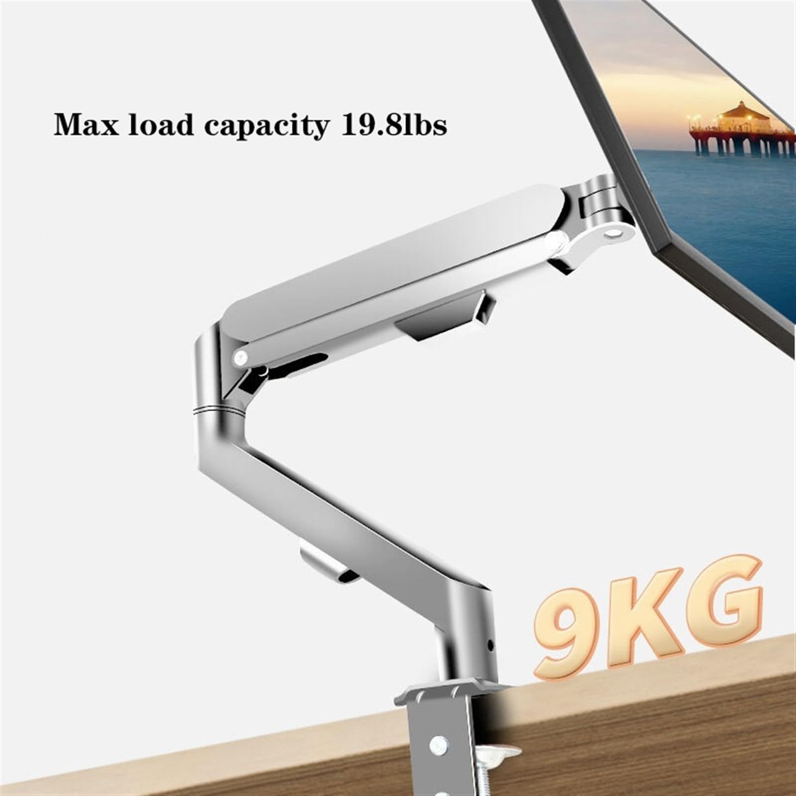 Adjustable Gas Spring Monitor Stand for 17-30