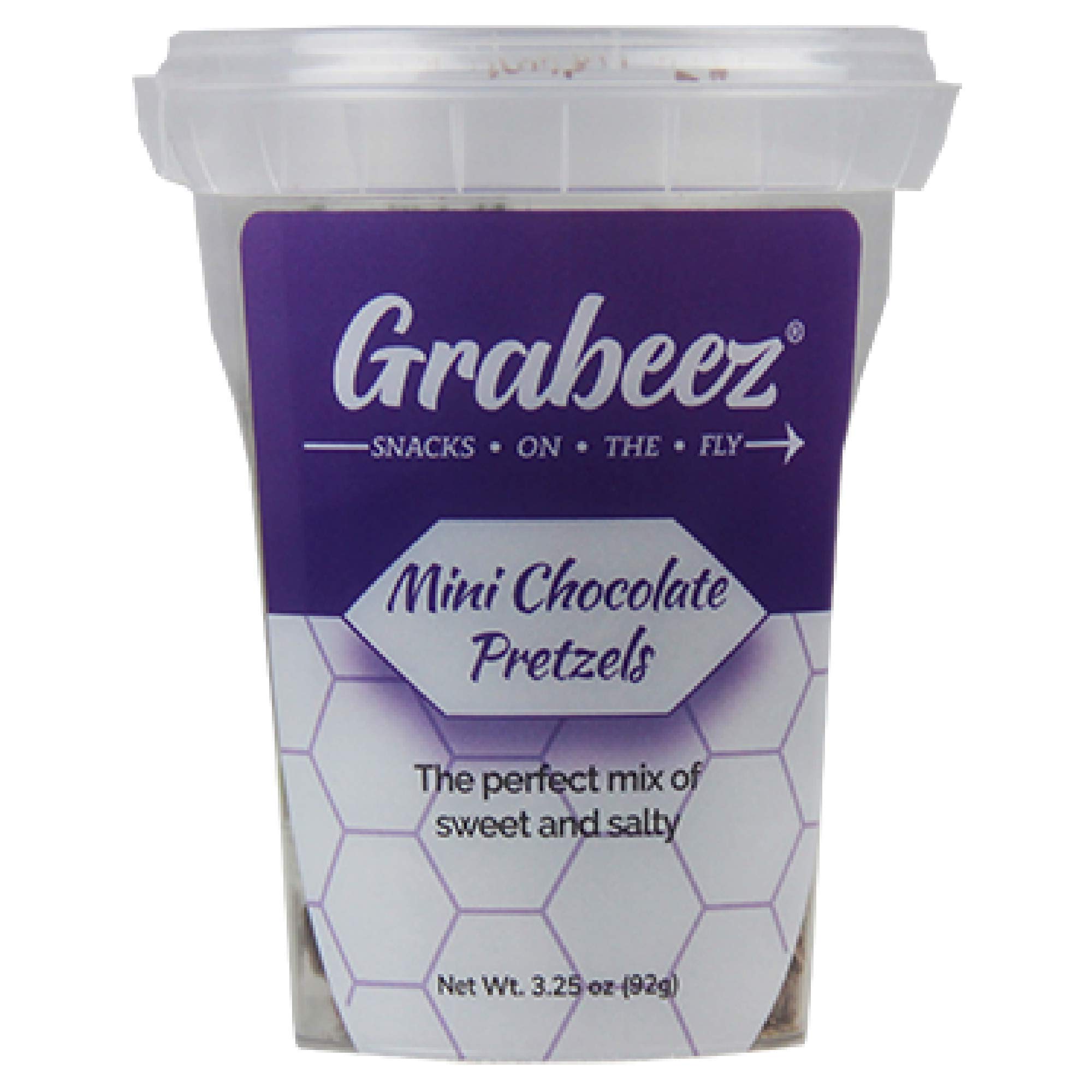 Grabeez Mini Chocolate Pretzels - 12 Pack (3.25oz Each) - Perfect for Snacking, Party Favors & Office Treats