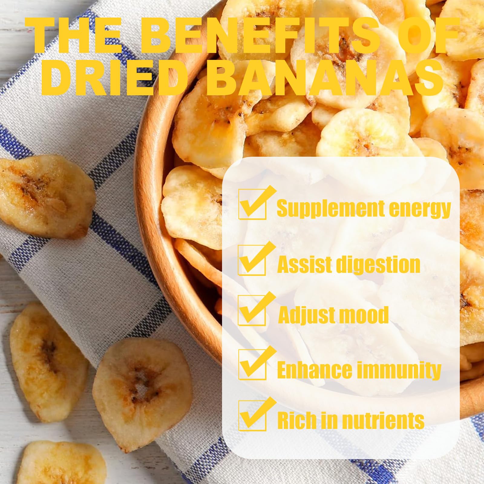Premium Freeze Dried Banana Chips 5.29oz (150g) - All Natural, Gluten Free, Vegan Snacks - No Sugar Added, Healthy Dehydrated Fruit Alternative to Candy - Perfect for Lunchboxes, Hiking & On-the-Go Snacking