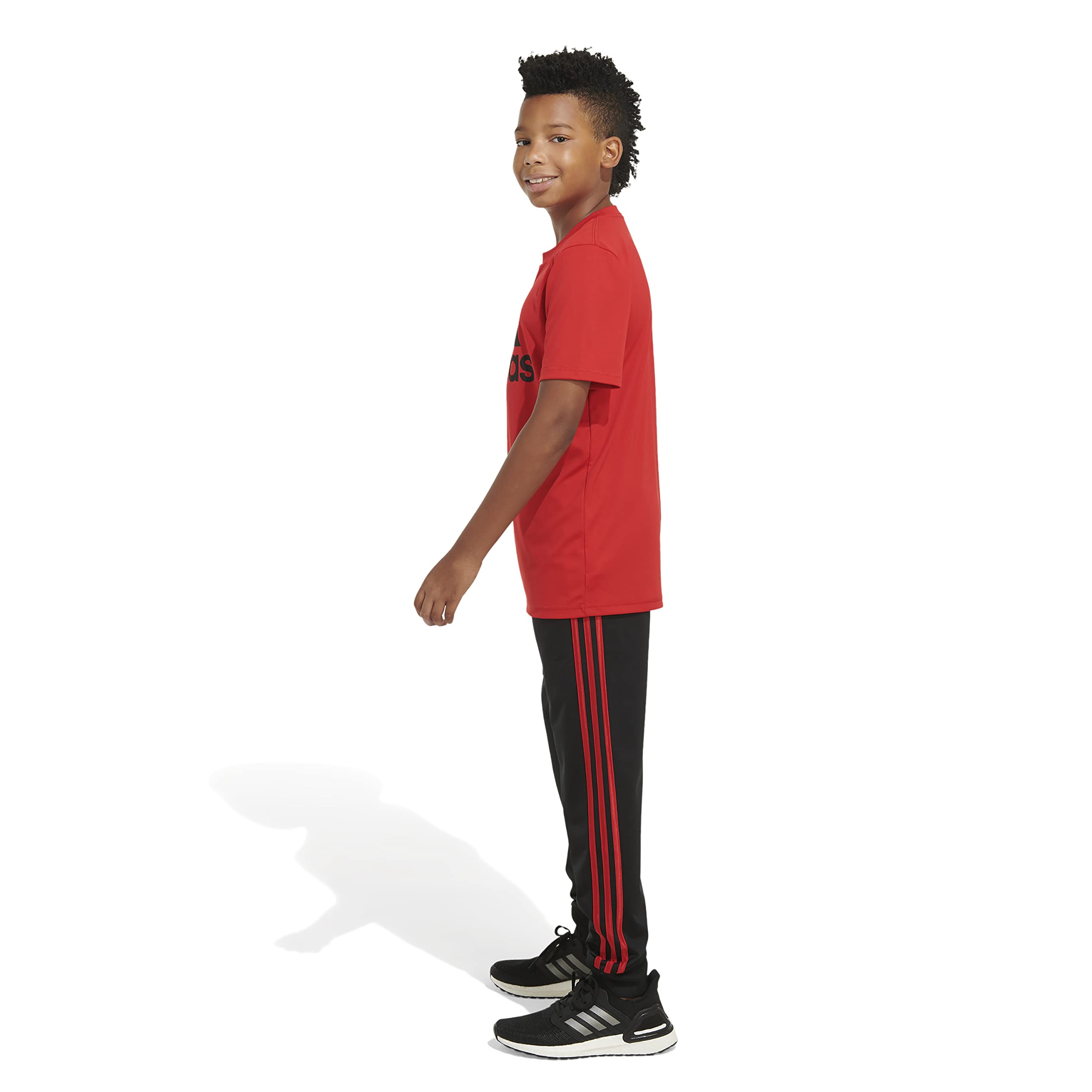 Adidas Boys' Elastic Waistband Classic 3s Tricot Jogger Pants - Comfortable Athletic Sweatpants for Kids, Running, School & Casual Wear