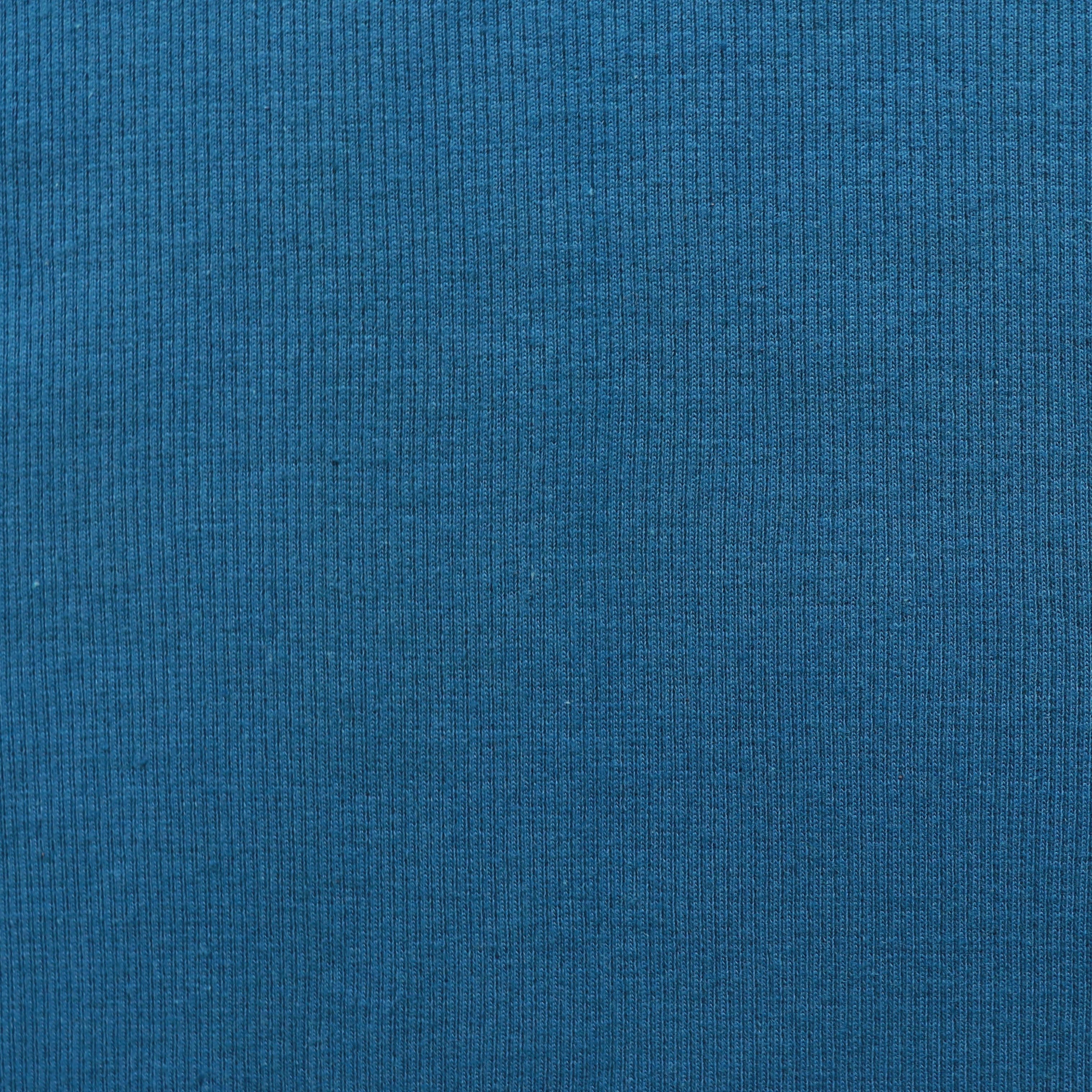 Stylish Ribbed Cuffing Blue Sweater - Perfect for Casual Outfits & Winter Layering