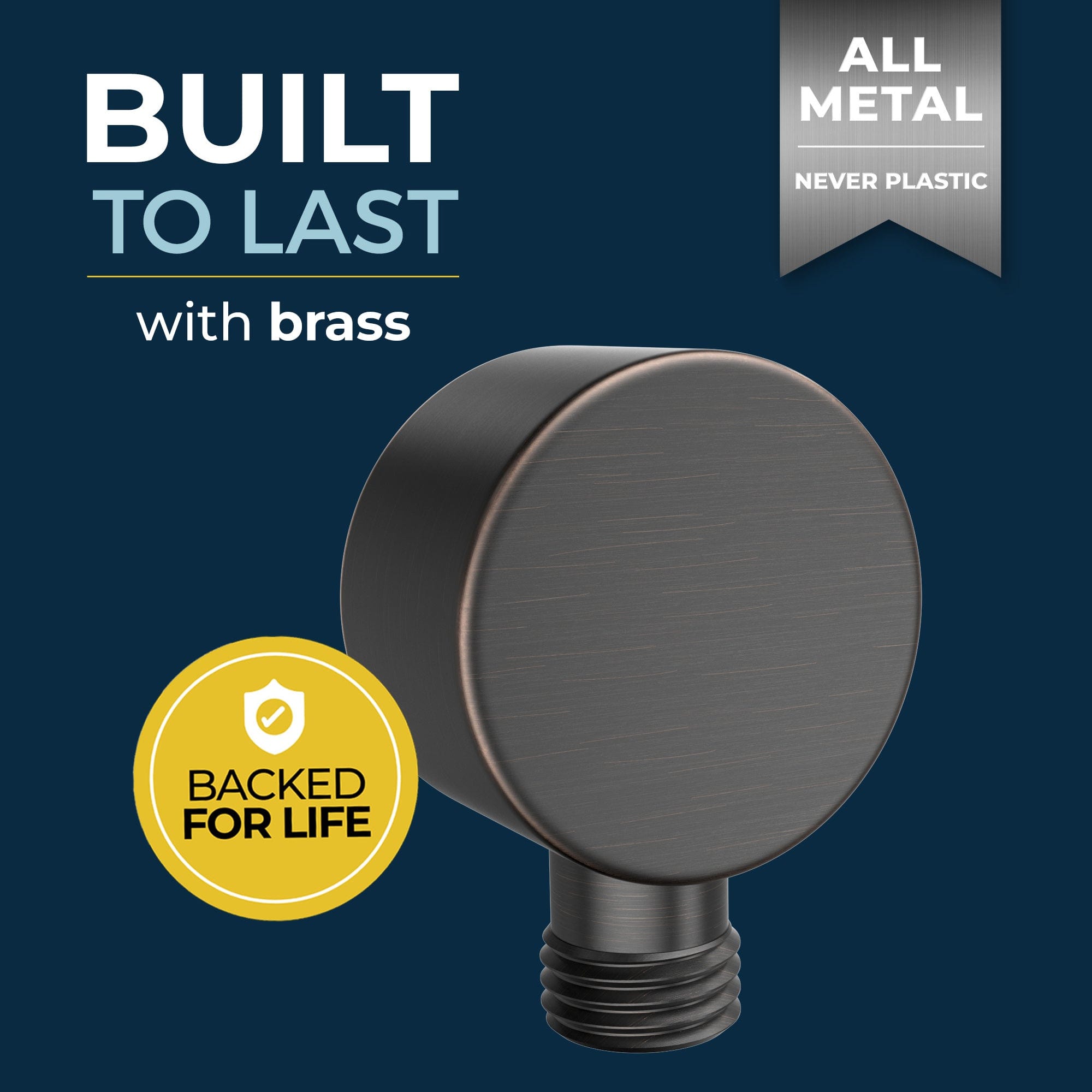Stainless Steel Drop Ell Wall Mount Elbow - Heavy Duty Shower Hose Connector for Bathroom & Kitchen Faucets - Perfect for Handheld Shower Heads and Sprayer Installations
