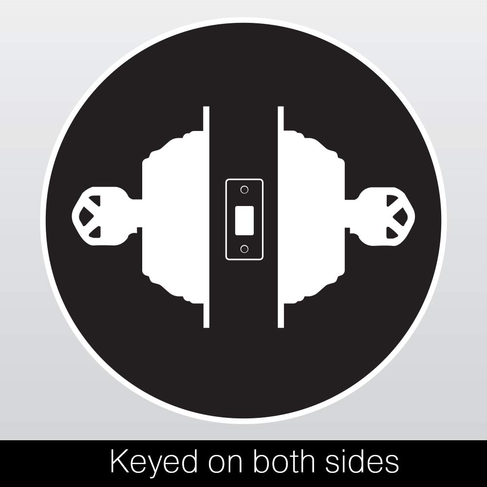 Baldwin Estate 8232.102 Low Profile Traditional Key Lock Deadbolt in Oil Rubbed Bronze - Secure Front Door Entry for Homes & Apartments