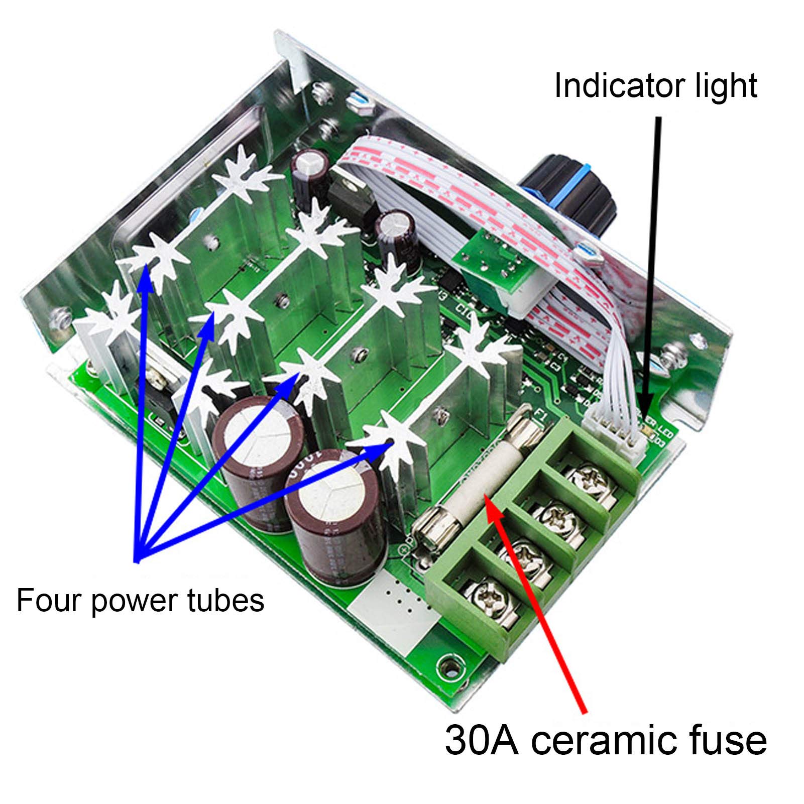 DC Motor Speed Controller - Aluminum Alloy, Low Noise for Engineers | DIY & Industrial Use