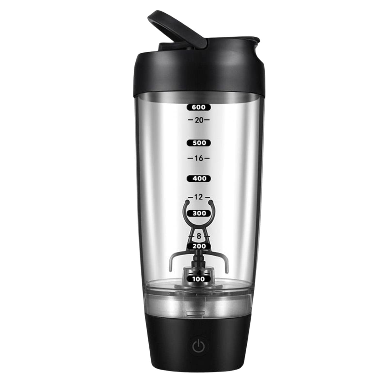 JAYIOLA Electric Protein Shaker Bottle - 20 oz Portable Blender Cup for Protein Shakes, Smoothies & Meal Replacement Drinks - Ideal for Gym, Workout & Fitness Enthusiasts - Black