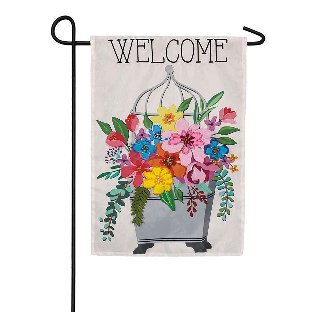 Evergreen Applique Double Sided Garden Flag - 12.5