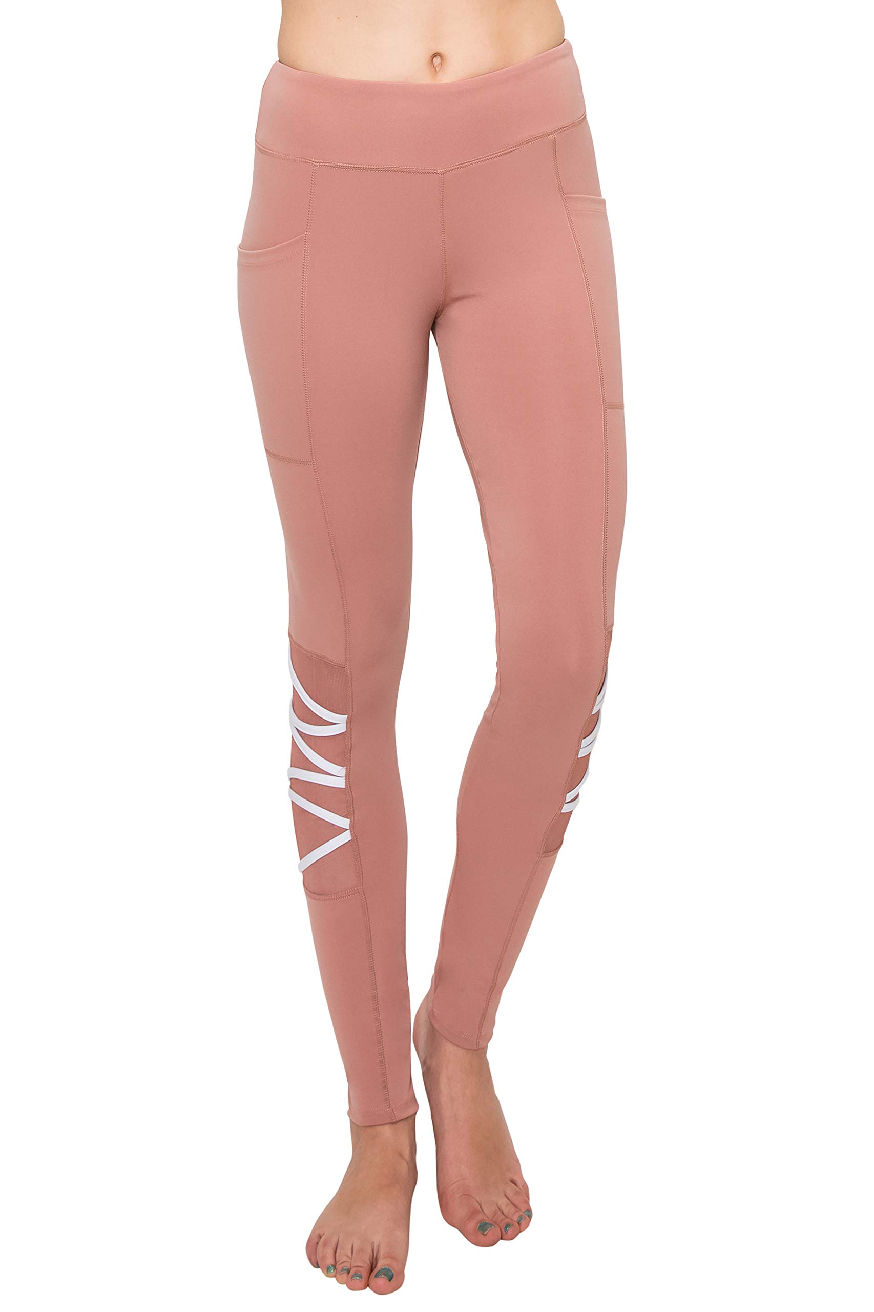 ALWAYS High Waisted Yoga Pants for Women - Breathable Mesh Stretchy Workout Leggings | Perfect for Yoga, Gym, Running & Lounge Wear