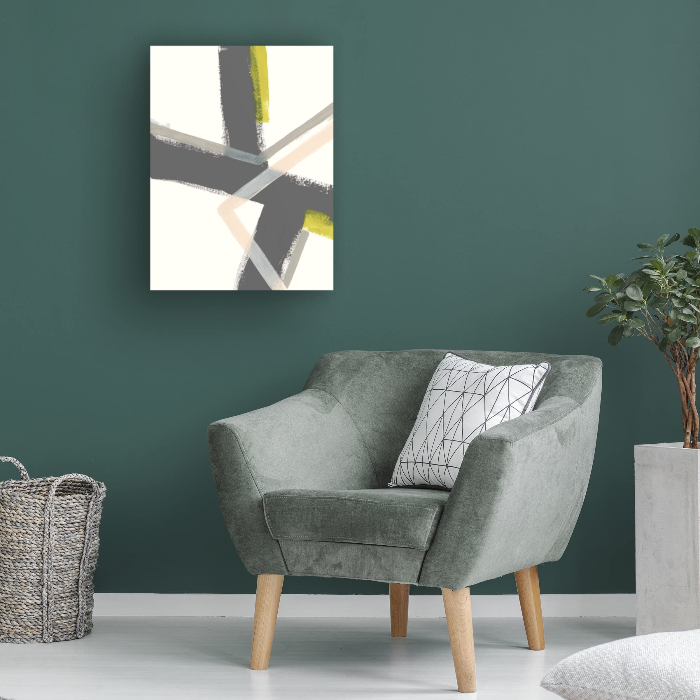 Linear Pulse IV Abstract Canvas Wall Art by June Erica Vess - Modern Home & Office Decor for Living Room, Bedroom or Workspace