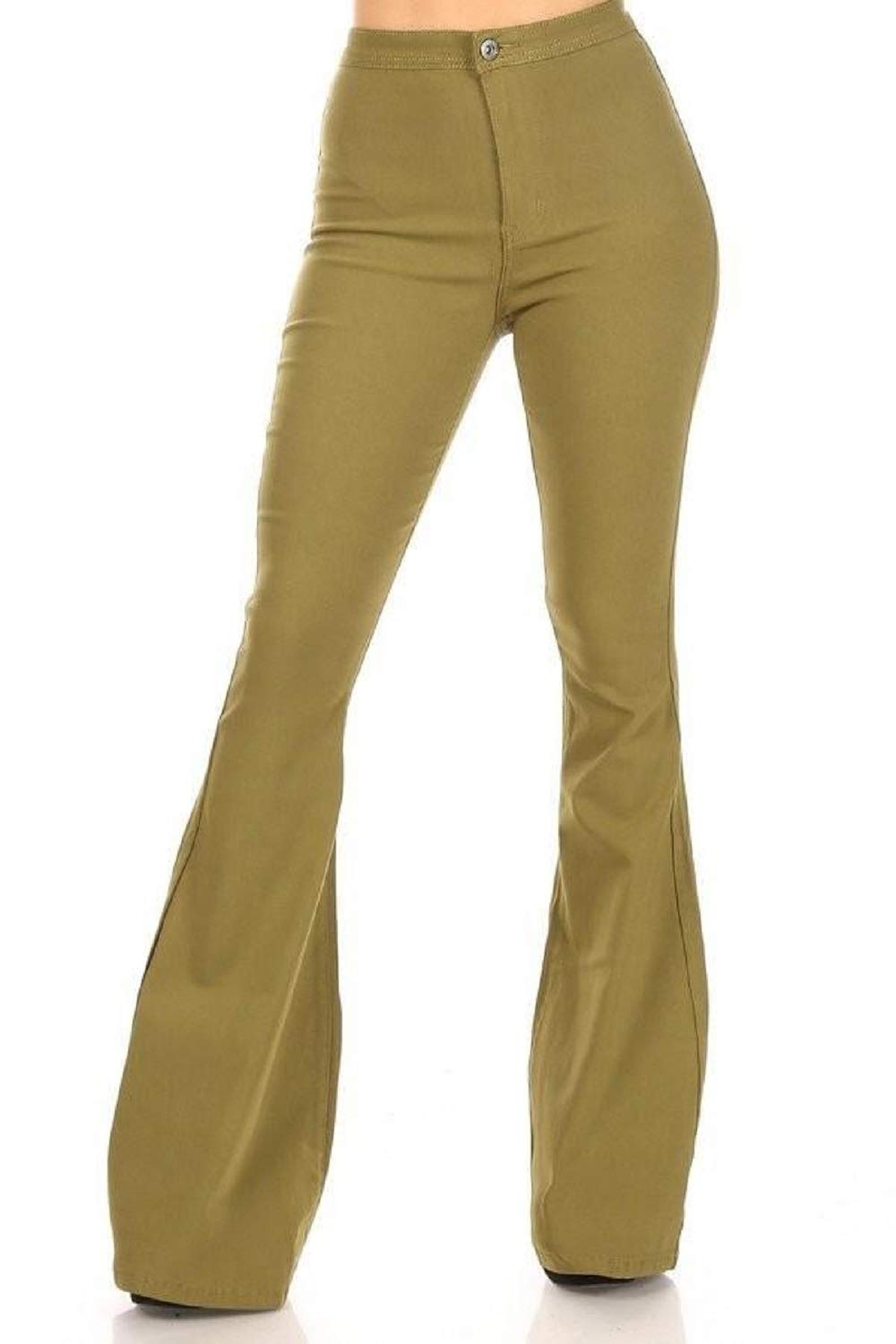 High Waisted Stretchy Bell Bottom Jeans for Women - Retro 70s Flare Pants with Comfortable Elastic Waistband | Perfect for Casual Outfits, Music Festivals & Vintage Fashion Looks