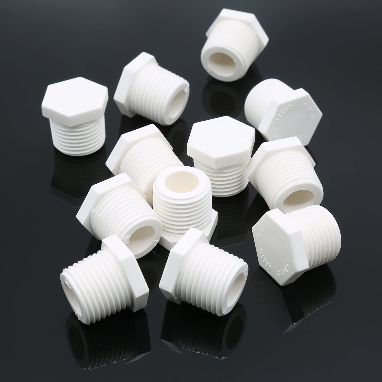 12 PCS 1/2 Inch NPT White Plastic Water Heater Drain Plugs - Compatible with RV, Camper & Atwood Water Heaters - Perfect for RV Maintenance, Camping & Hot Water System Repairs
