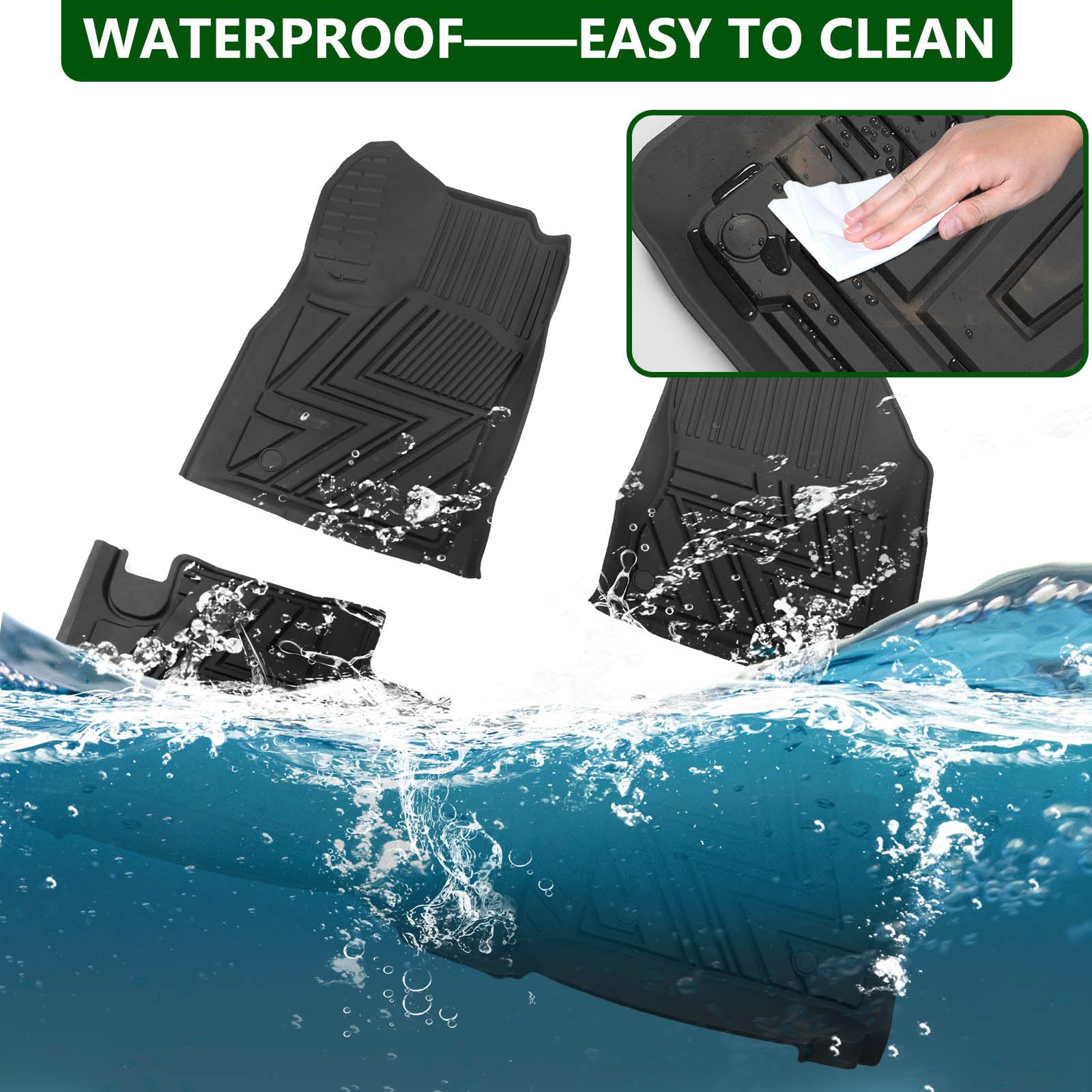 Premium All-Weather Floor Mats & Cargo Liner Set for 2011-2021 Jeep Grand Cherokee - Heavy Duty Trunk Mat, Backrest Protector & Interior Floor Mats - Perfect for Off-Roading, Camping & Daily Commute