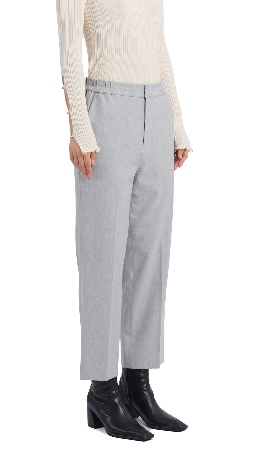 Straight Leg Trousers for Women - High Waist Office Pants, Comfortable Stretch Work Pants for Business Casual & Professional Wear