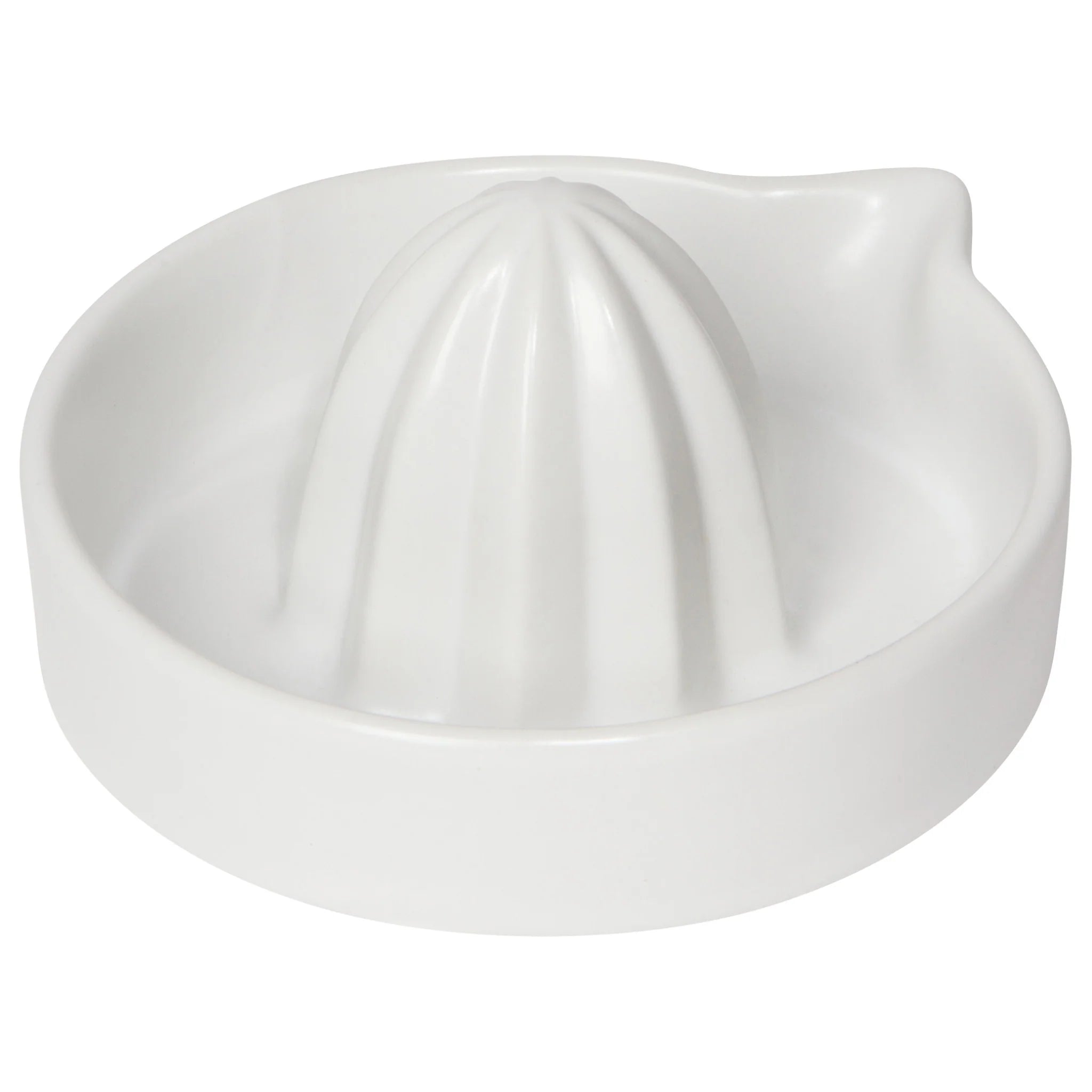 Now Designs Stoneware Matte White Juicer - Premium Ceramic Citrus Press for Fresh Lemon, Lime & Orange Juice | Perfect for Kitchen, Bar & Healthy Breakfast