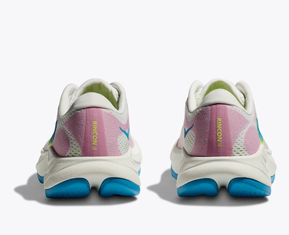 HOKA Women's Rincon 4 Wide Running Shoes - Frost/Pink Twilight - Lightweight Cushioned for Road Running & Jogging