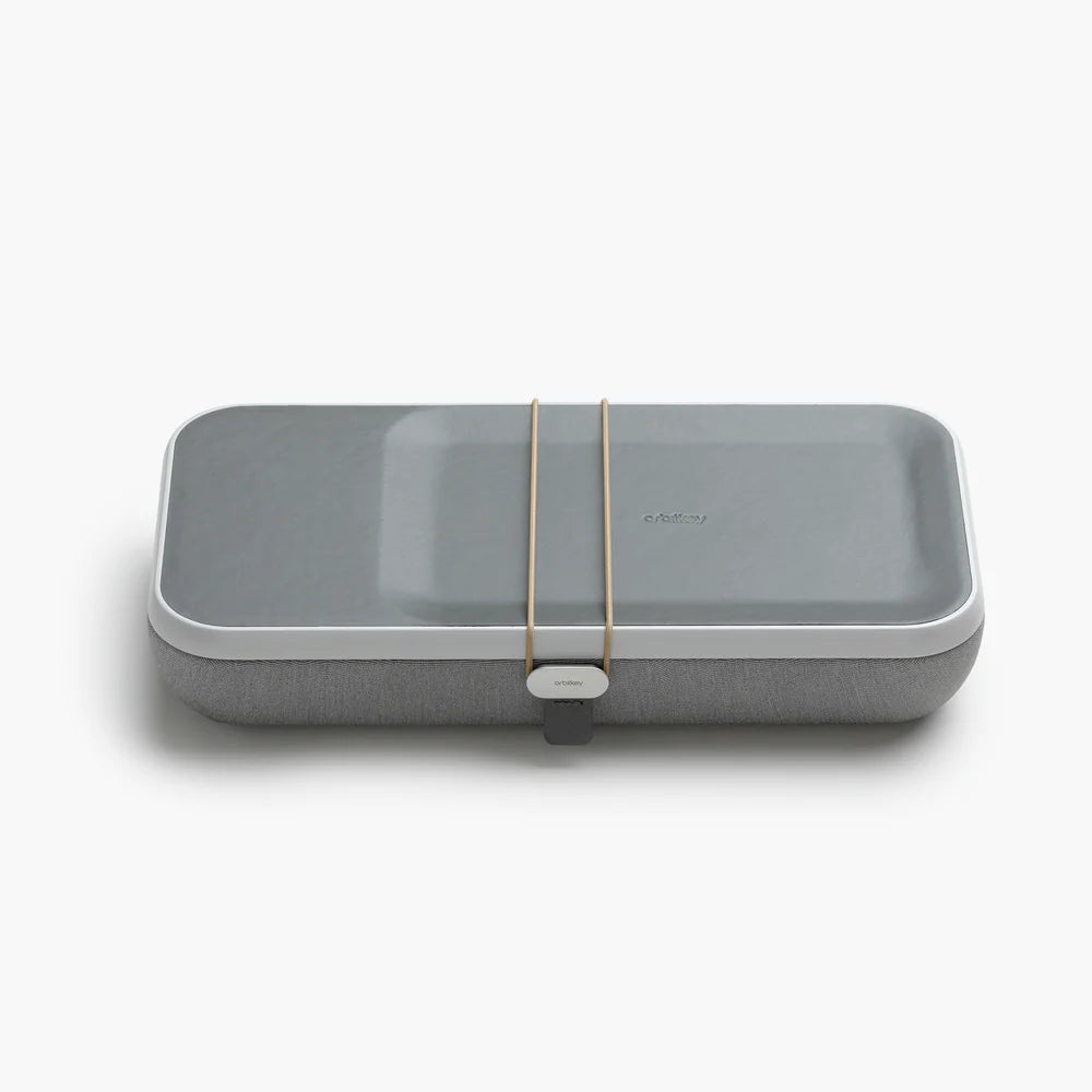 Orbitkey Nest Organizer & Wireless Charger - Premium Leather Desk Organizer with Qi Wireless Charging Pad - Perfect for Home Office, Workspace & Travel Accessories
