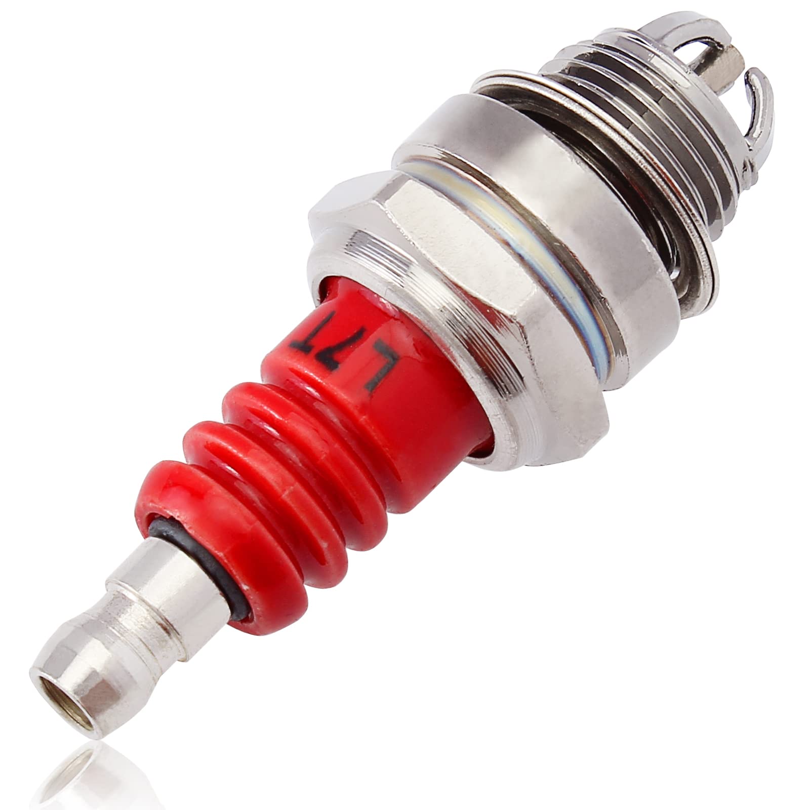 10Pcs L7T 3 Electrode Spark Plugs for 33cc-49cc 2-Stroke Engines - Compatible with Mini Pocket Bikes, ATVs, Quads, Scooters, Trimmers, Blowers, Chainsaws, Brushcutters, Lawnmowers (Echo & Wacker) - Ideal for Small Engine Maintenance & Performance Tuning