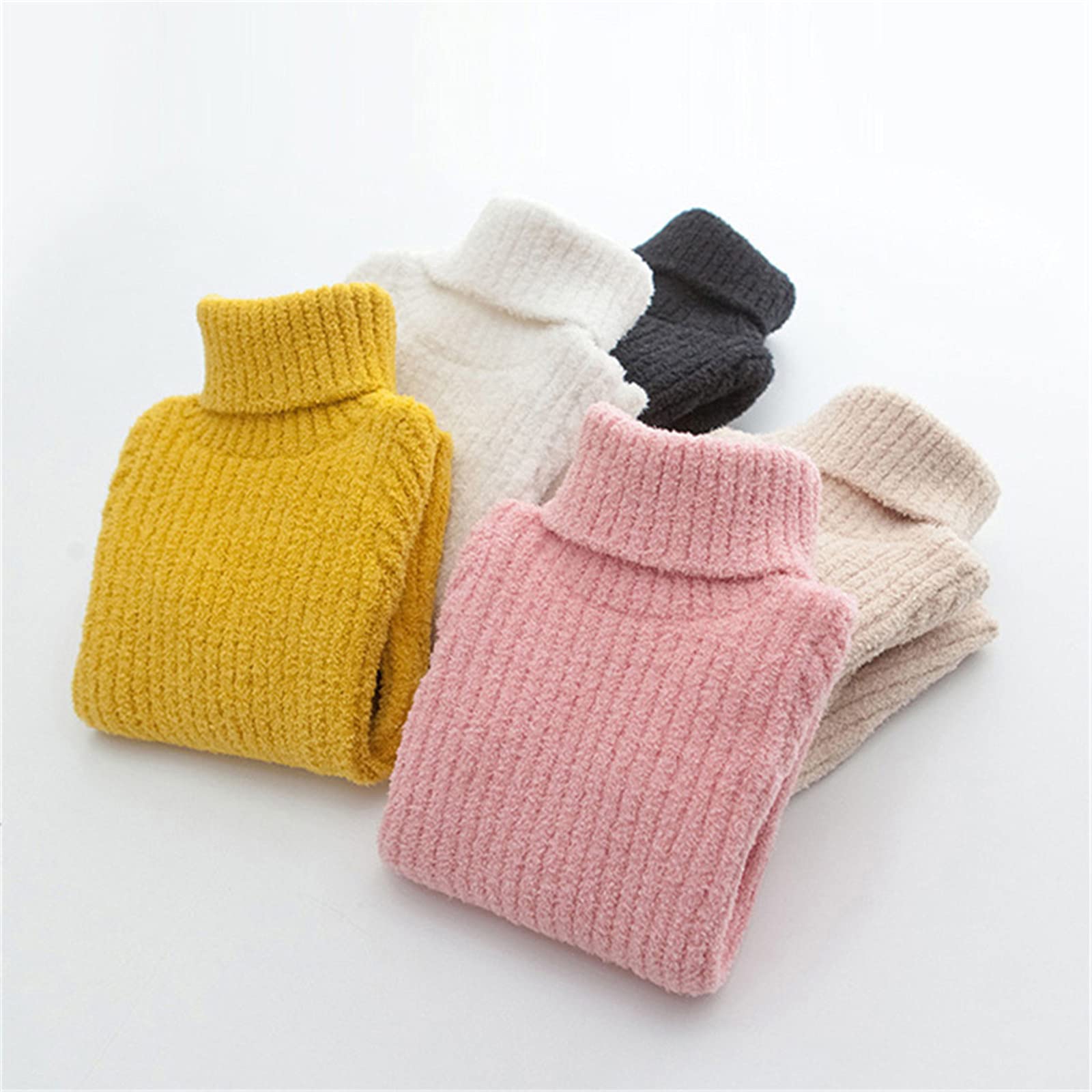 Solid Color Toddler Girl Sweaters - Winter Knit Pullovers & Korean Style Cardigans for Kids | Warm Cozy Outfits for School, Playdates & Family Photos