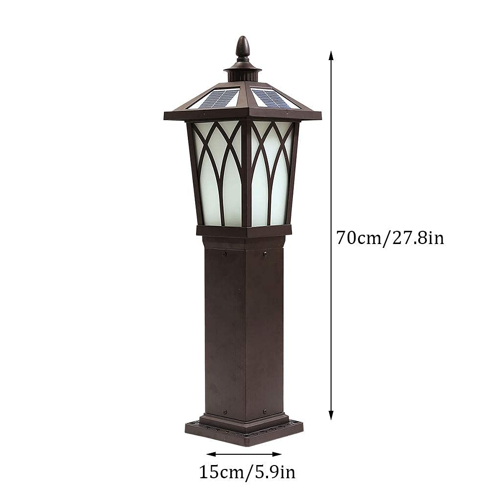 Solar LED Super Bright Outdoor Lamp Post Lights - Waterproof European Retro Garden Lantern for Home & Landscape - Energy-Saving Street Light for Driveway, Patio, Walkway, Yard Decor