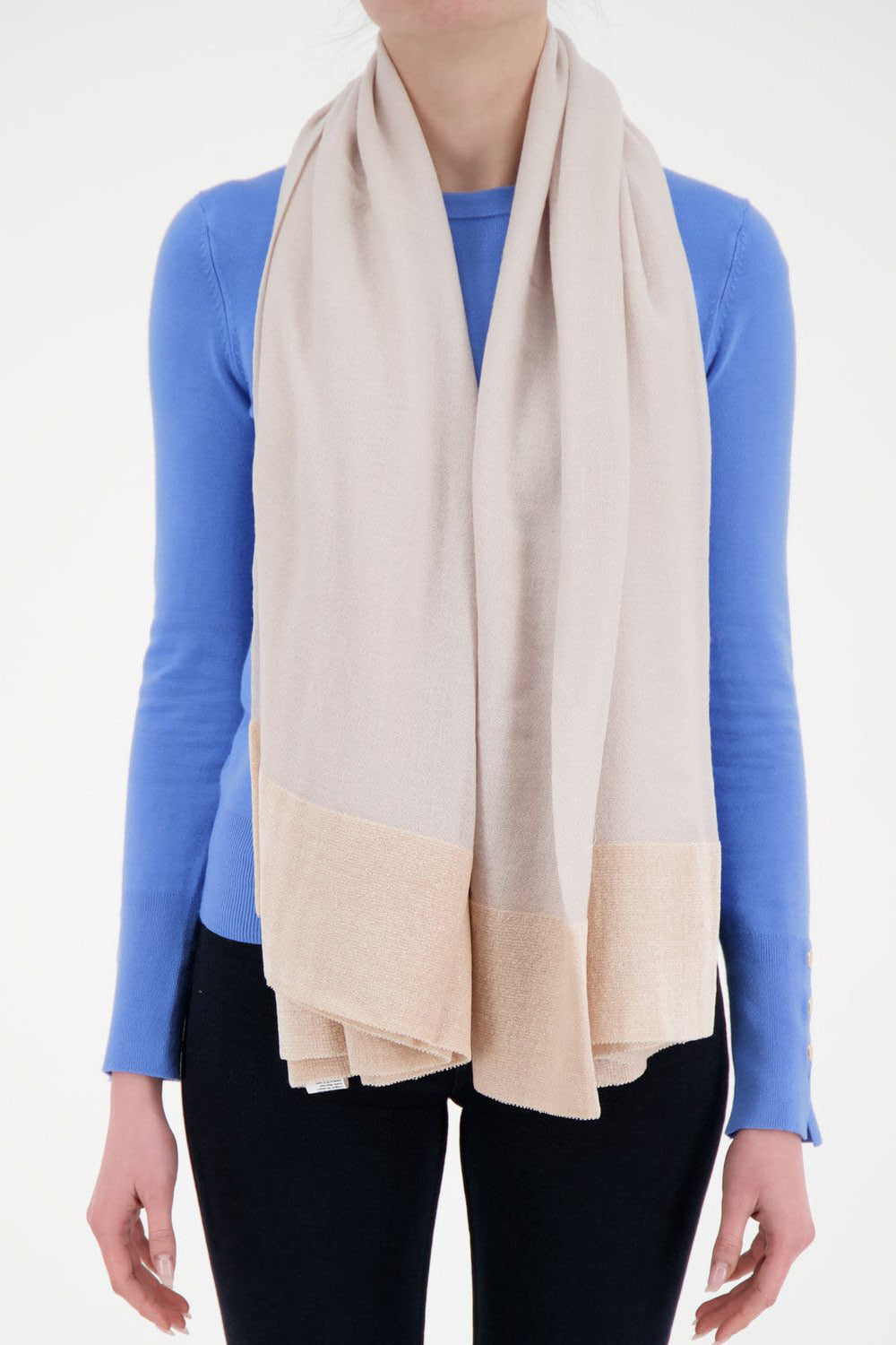 Faliero Sarti Susanna Cream Shawl - Luxury Italian Cashmere Wrap for Women | Perfect for Evening Events, Weddings & Winter Fashion