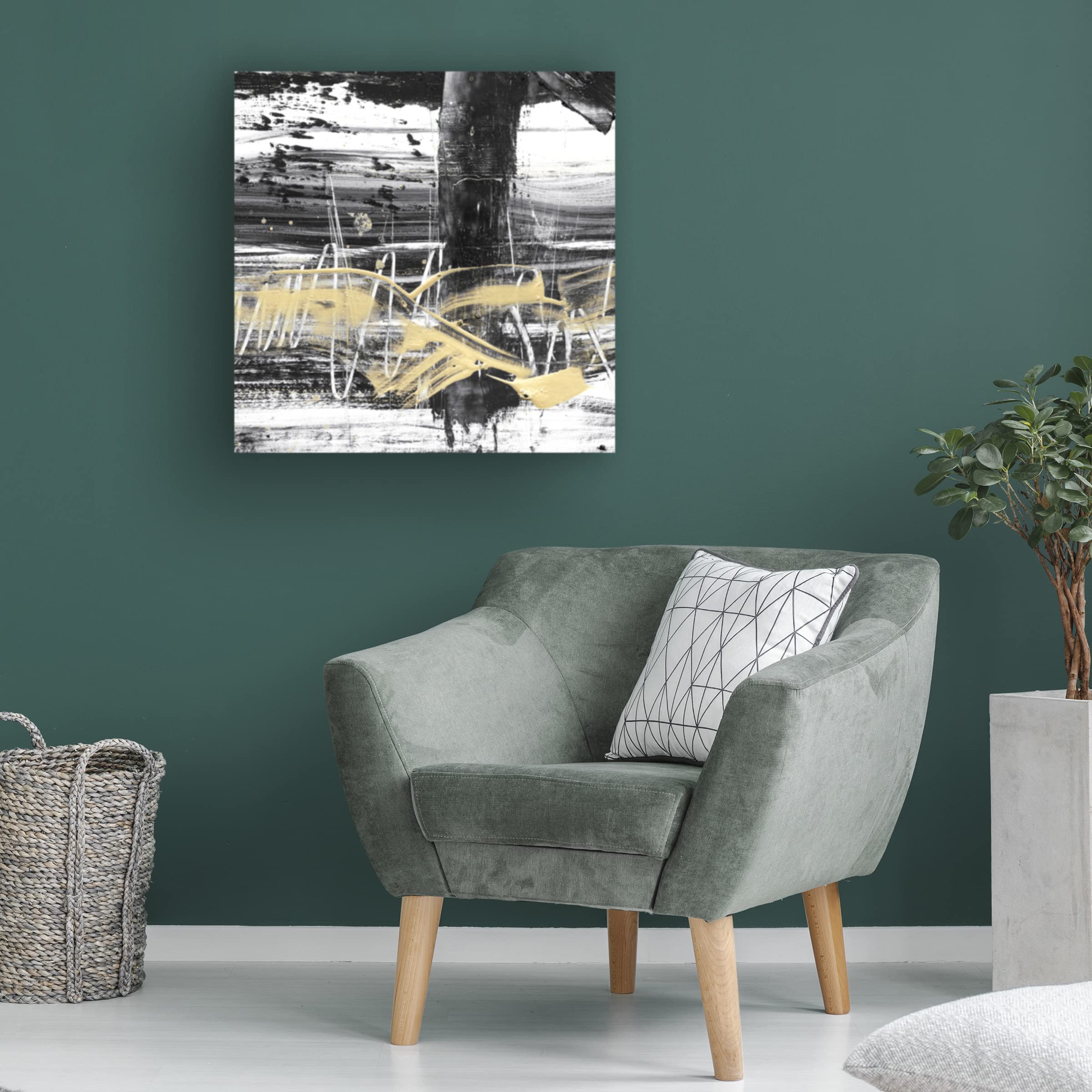 Trademark Fine Art 'Gold Wave II' by Ethan Harper - Premium Canvas Wall Art for Living Room, Bedroom & Office Decor