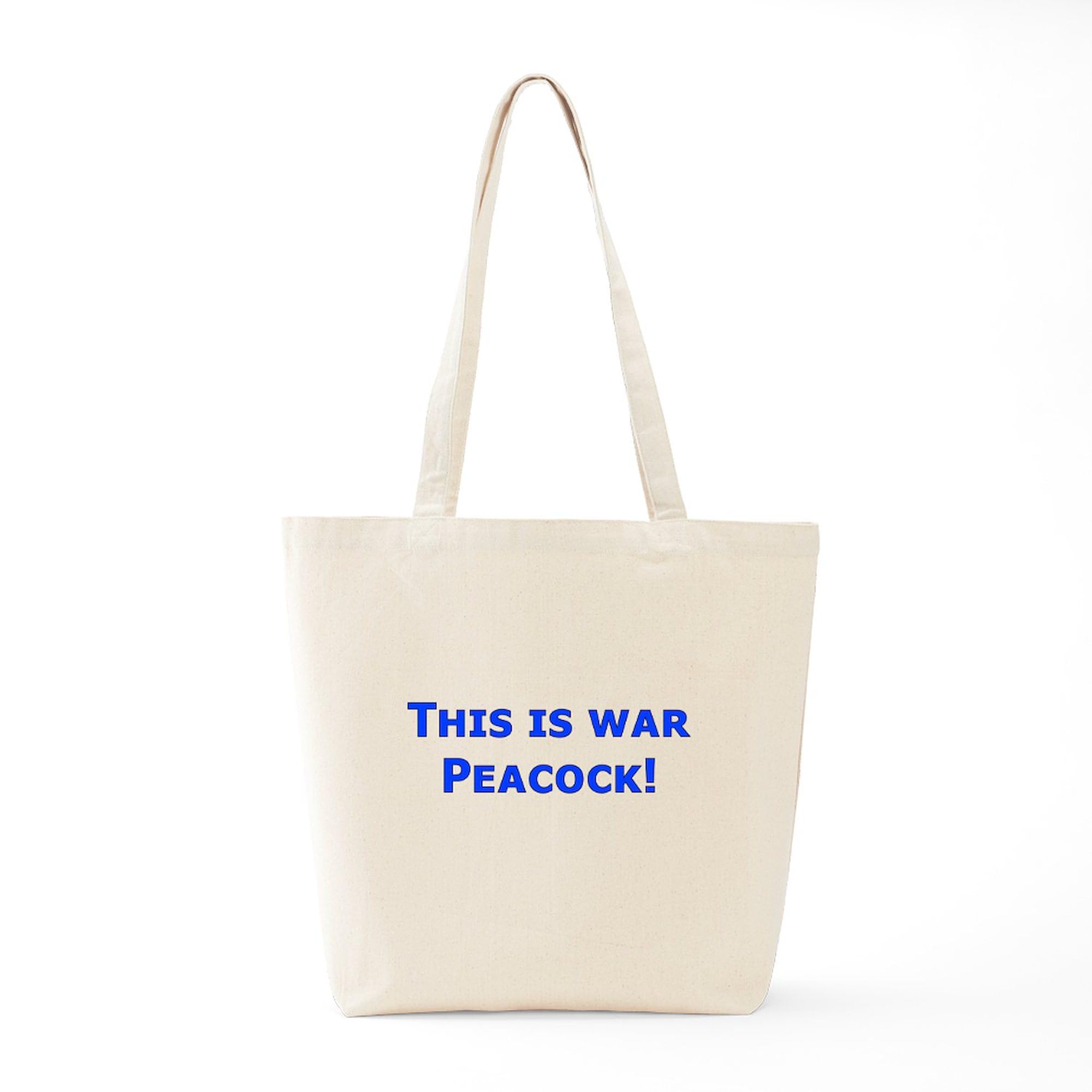 War Peacock Clue Tote Bag - Natural Canvas Reusable Shopping Bag for Groceries, Beach & Everyday Use | Eco-Friendly & Durable