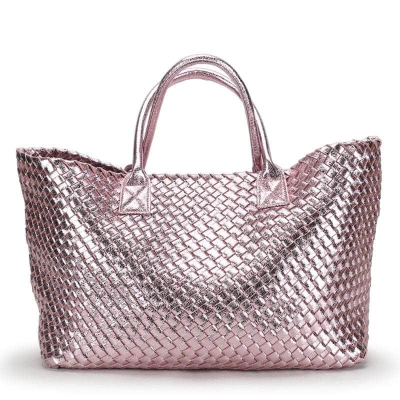 Stylish Bling Woven Leather Handbag for Women - Fashionable Crossbody Purse with Rhinestone Accents | Perfect for Parties, Dating & Evening Events