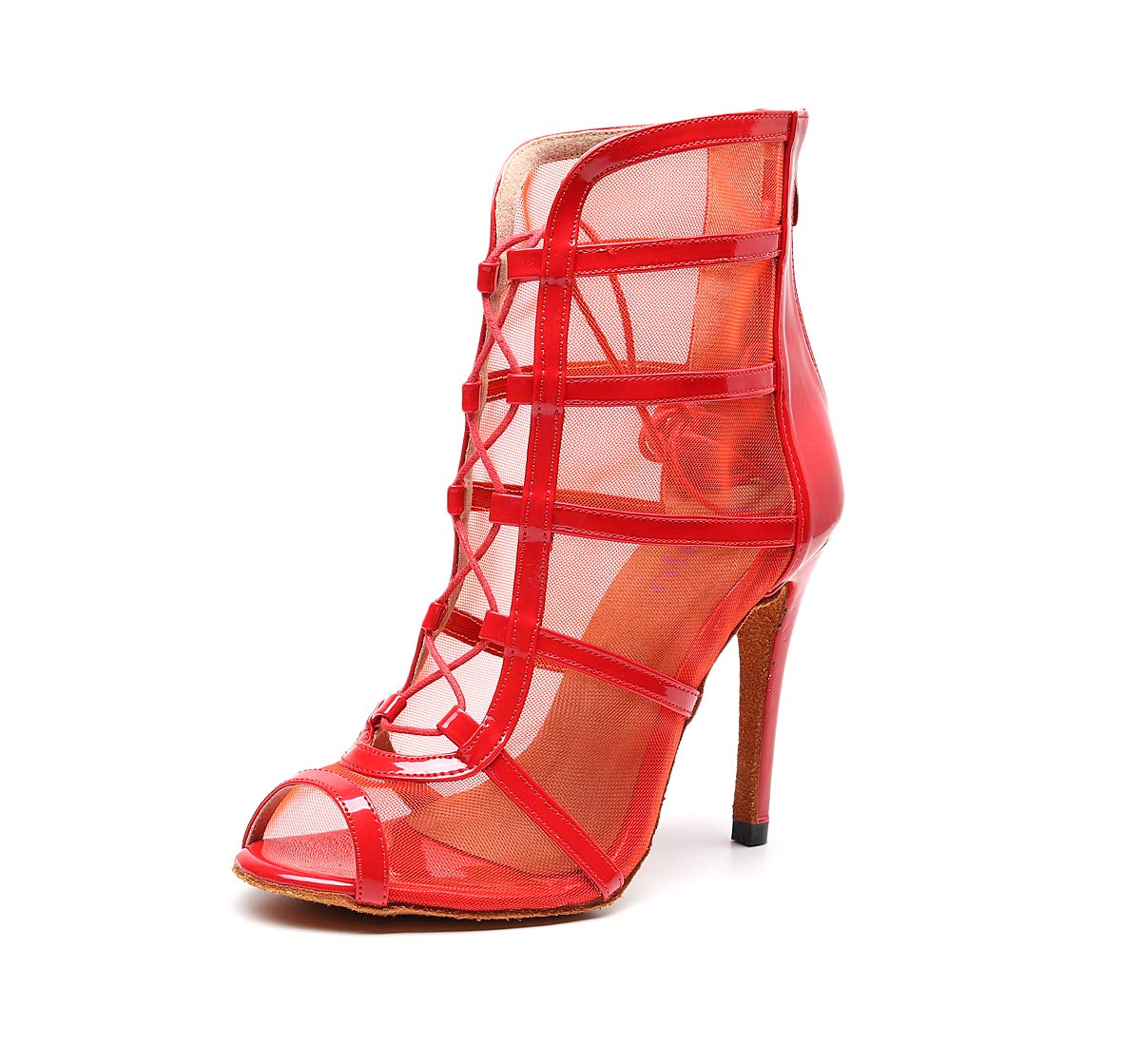 Best Women's Latin Dance Shoes with Adjustable Straps - 4 Inch High Heel (10cm) - Suede Sole for Smooth Movement - Perfect for Salsa, Bachata & Ballroom Dancing