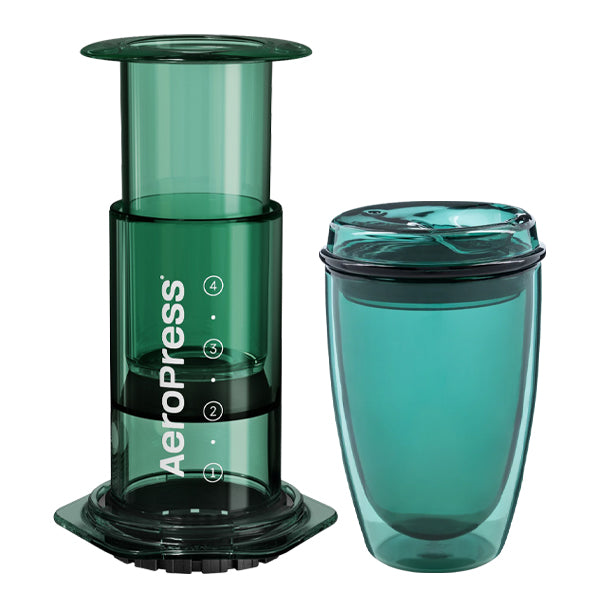 Aeropress Coffee Maker & Good Cuppa Coffee Bundle - Perfect for Home Brewing, Camping & Travel