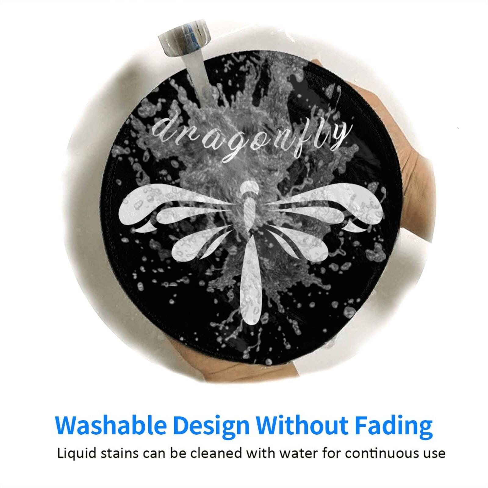 Non-Slip Gaming Mouse Pad with Dragonfly Design - Ergonomic Computer Mouse Mat for PC, Laptop & Office Use - Perfect for Work, Gaming & Daily Computing (Model 2T1697)