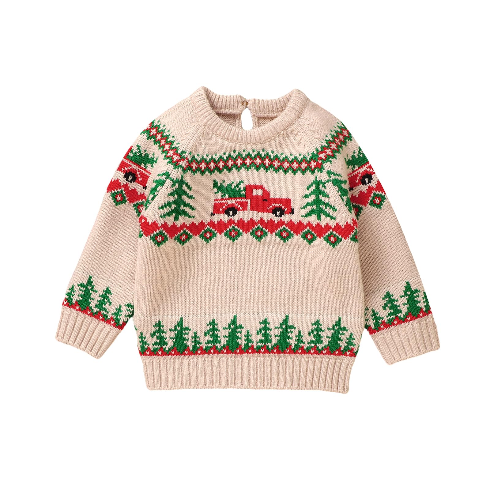 Karwuiio Toddler Baby Boy Christmas Sweater - Cozy Long Sleeve Knit Pullover for Fall & Winter - Perfect for Holiday Photos, Family Gatherings & Cold Weather Outfits