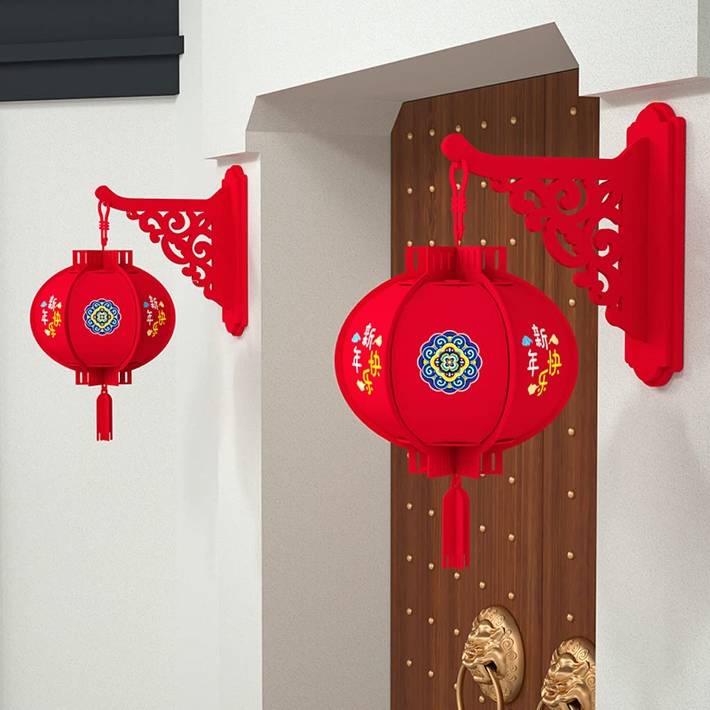 Chinese New Year Red Lantern Decorations - Traditional Hanging Pendant for Outdoor, Balcony & Spring Festival Decor (Color B) | Perfect for Lunar New Year Celebrations, Home & Garden Decoration