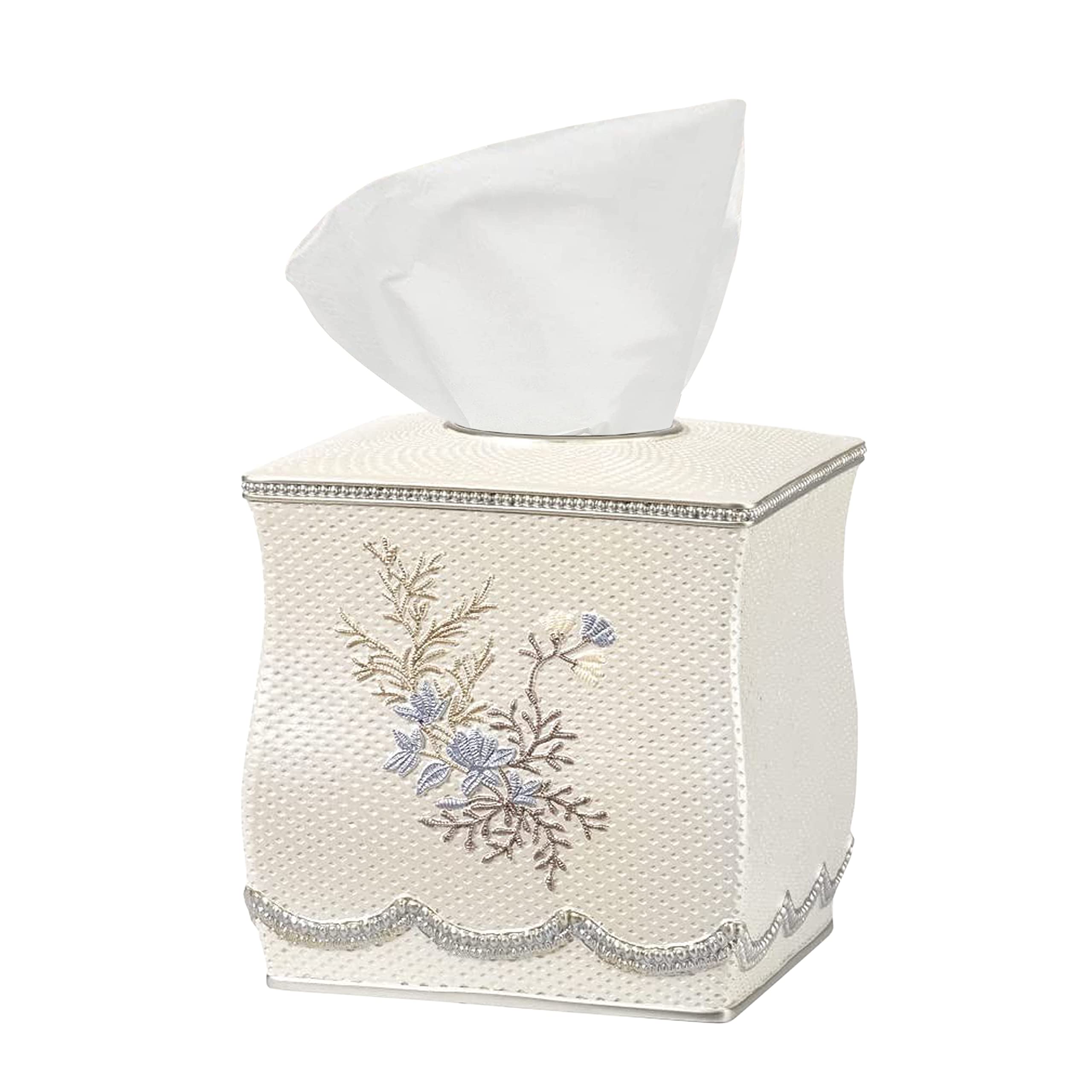 Trendy Beige Bath Capri & Tissue Box Cover - Perfect for Bathroom Decor & Home Organization