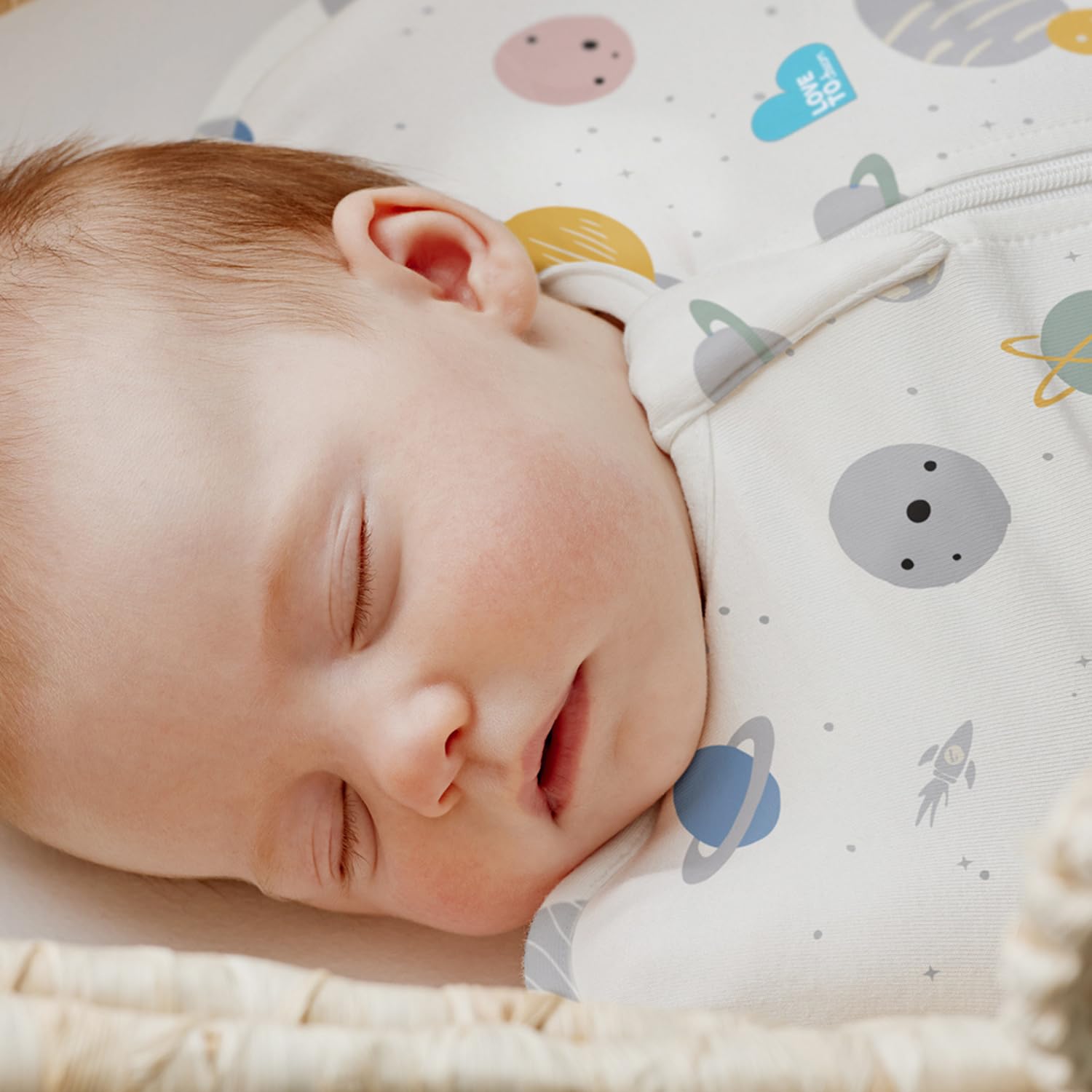 Love To Dream Swaddle Blanket for Newborns 0-6 Months - 0.2 TOG Baby Sleeping Bag with Arms - Soft Cotton Fabric for Comfortable & Quiet Sleep - Essential Baby Shower Gift for Boys & Girls - Perfect for Nursery, Nighttime & Travel Use