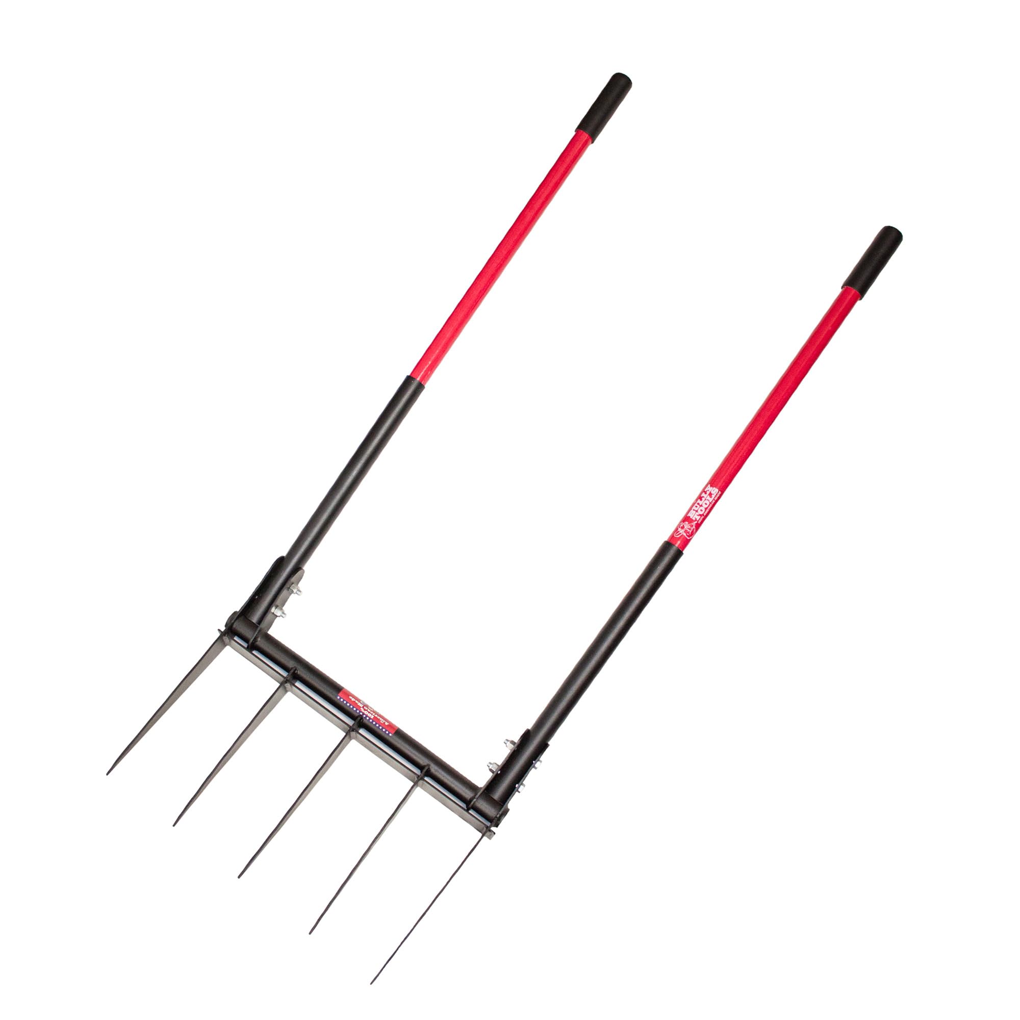 Bully Tools 92627 Heavy Duty Broad Fork with Fiberglass Handle - Perfect for Gardening, Composting, and Soil Aeration