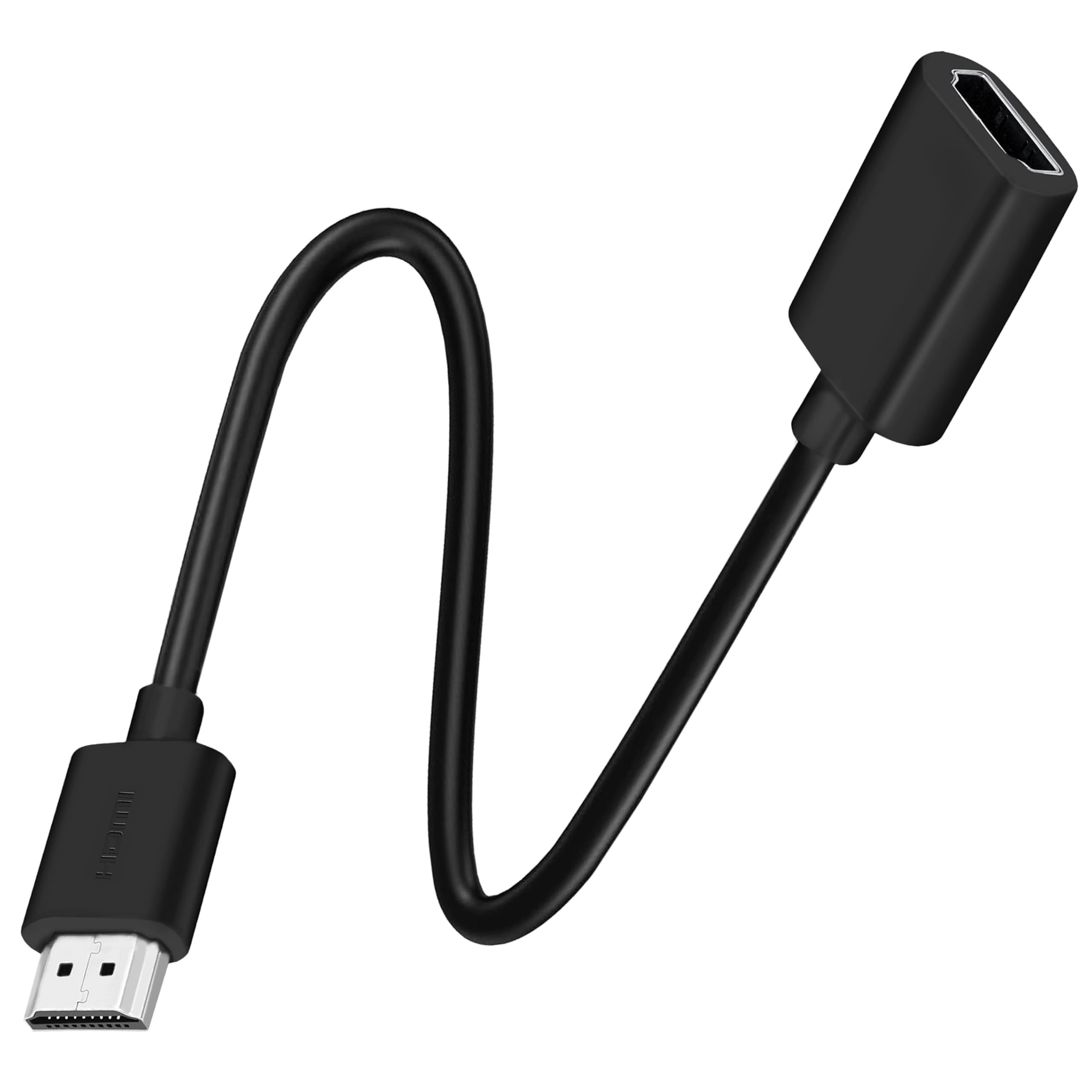 Storite 30cm 19-Pin High-Speed HDMI Male to Female Extension Cable - 4K HDMI Extender for Laptop, Computer, TV, Gaming & Home Theater Setup