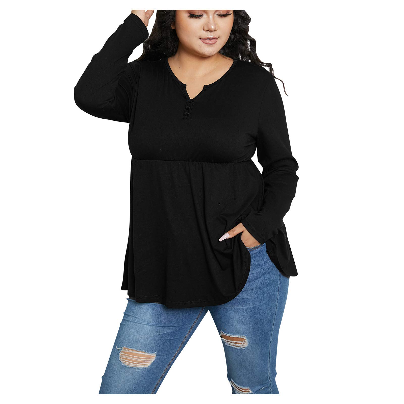 Sparkle Plus Size Women's Tops - Long Sleeve Blouse for All Seasons | Summer Spring Winter Fashion | Sexy Glitter Shirt for Curvy Women | Perfect for Parties, Date Nights & Office Wear