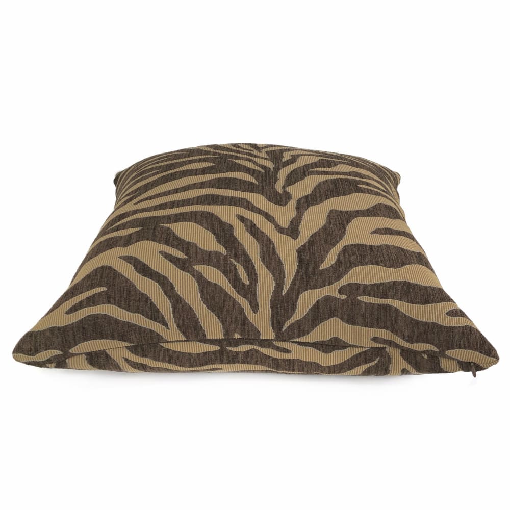 Rajah Chocolate Caramel Brown Tiger Stripe Pillow Cover - Soft Animal Print Decorative Throw Pillow Case for Living Room, Bedroom, Sofa & Dorm Decor (Fabric by the Yard Available)