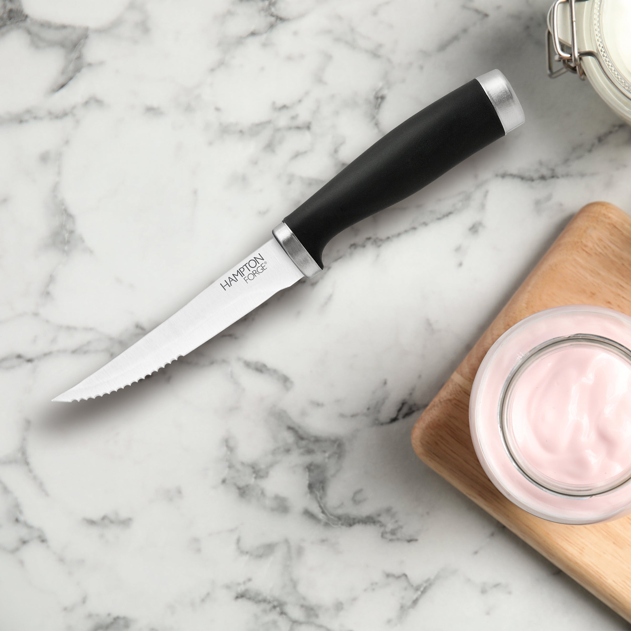 Premium Black Steak Knives Set of 4 - High-Quality Stainless Steel Steak Knives for Steak Lovers - Perfect for Dinner Parties, BBQ, and Fine Dining at Home