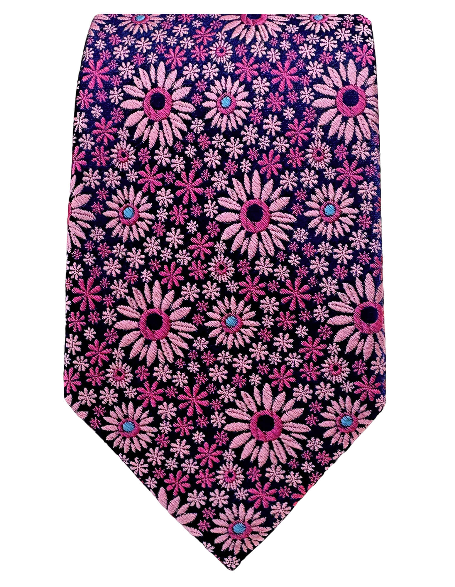 DÉCLIC Sammy Floral Tie Pink - Elegant Silk Necktie for Men, Wedding, Party & Formal Occasions