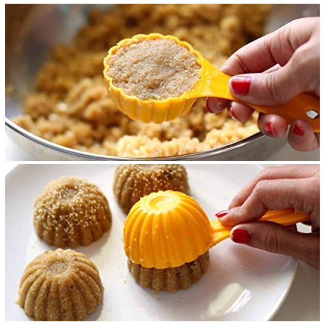 Skytail Prasad Laddoo Mould & 4-Slot Samosa Kachori Maker - Plastic Modak Sancha for Indian Sweets, Chocolate, Gujhia - Perfect for Ganesh Chaturthi, Diwali Festivals & Home Cooking