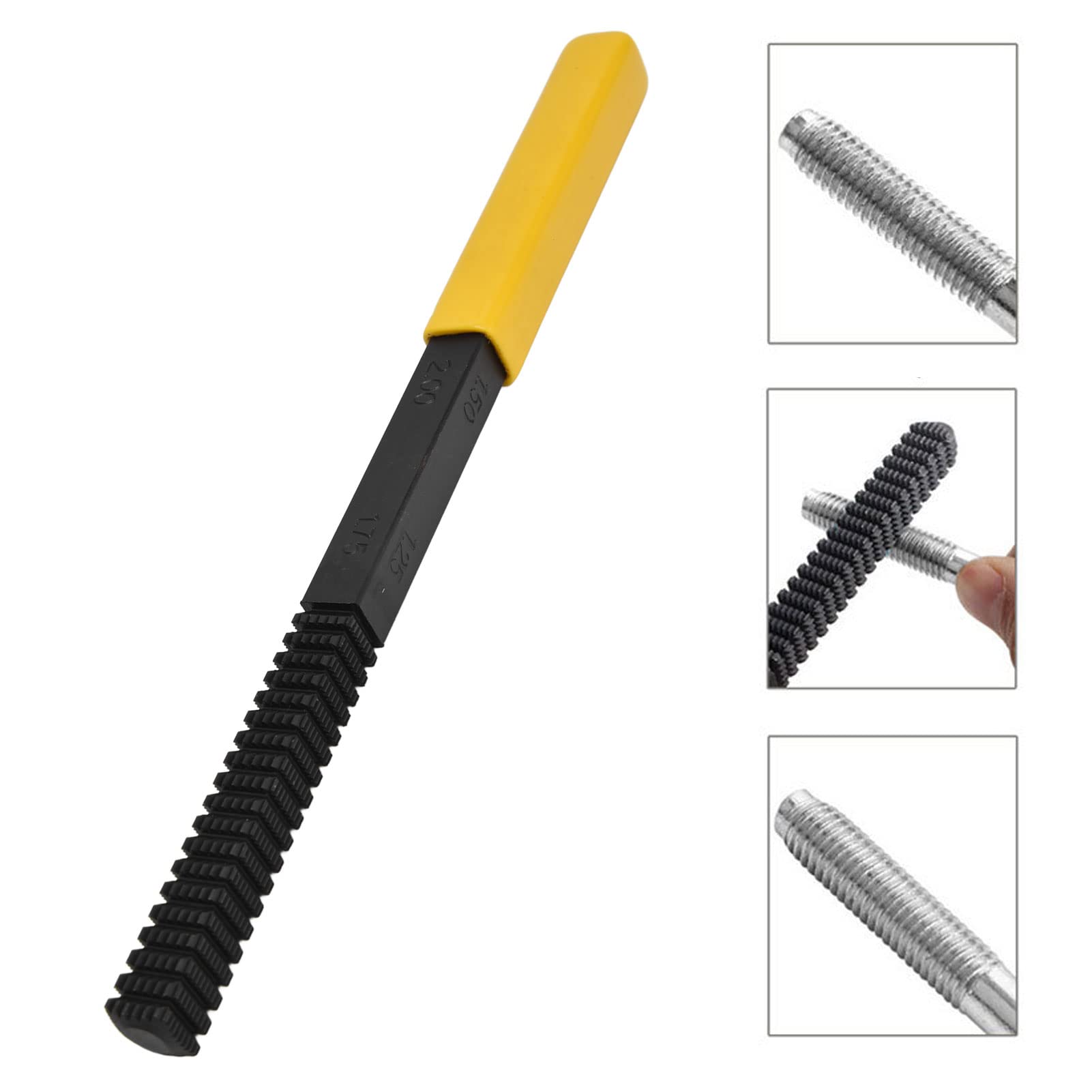 Cyrank Metric Thread File - Screw Thread Repair & Restoration Tool with Detachable Handle - Perfect for Automotive, Plumbing, and DIY Projects