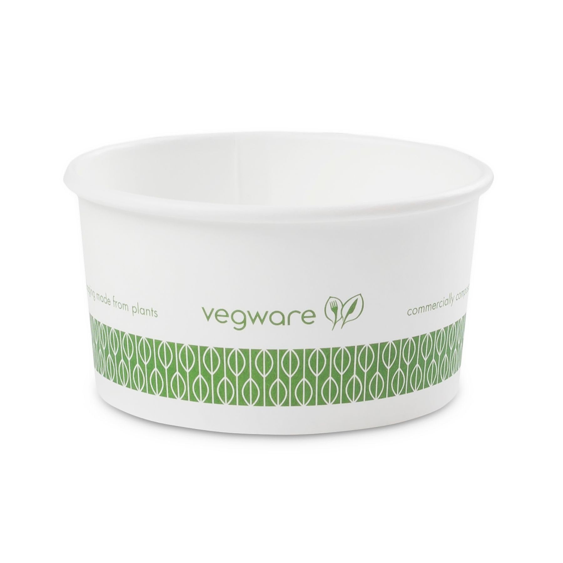 Vegware Compostable 6oz PLA Lined Paper Food Bowls - 1000 Count Case | Eco-Friendly Disposable White Round Bowls for Ice Cream, Soup & Desserts | Plant-Based & Biodegradable with Optional 90-Series Lids | Perfect for Restaurants, Cafes & Catering Events