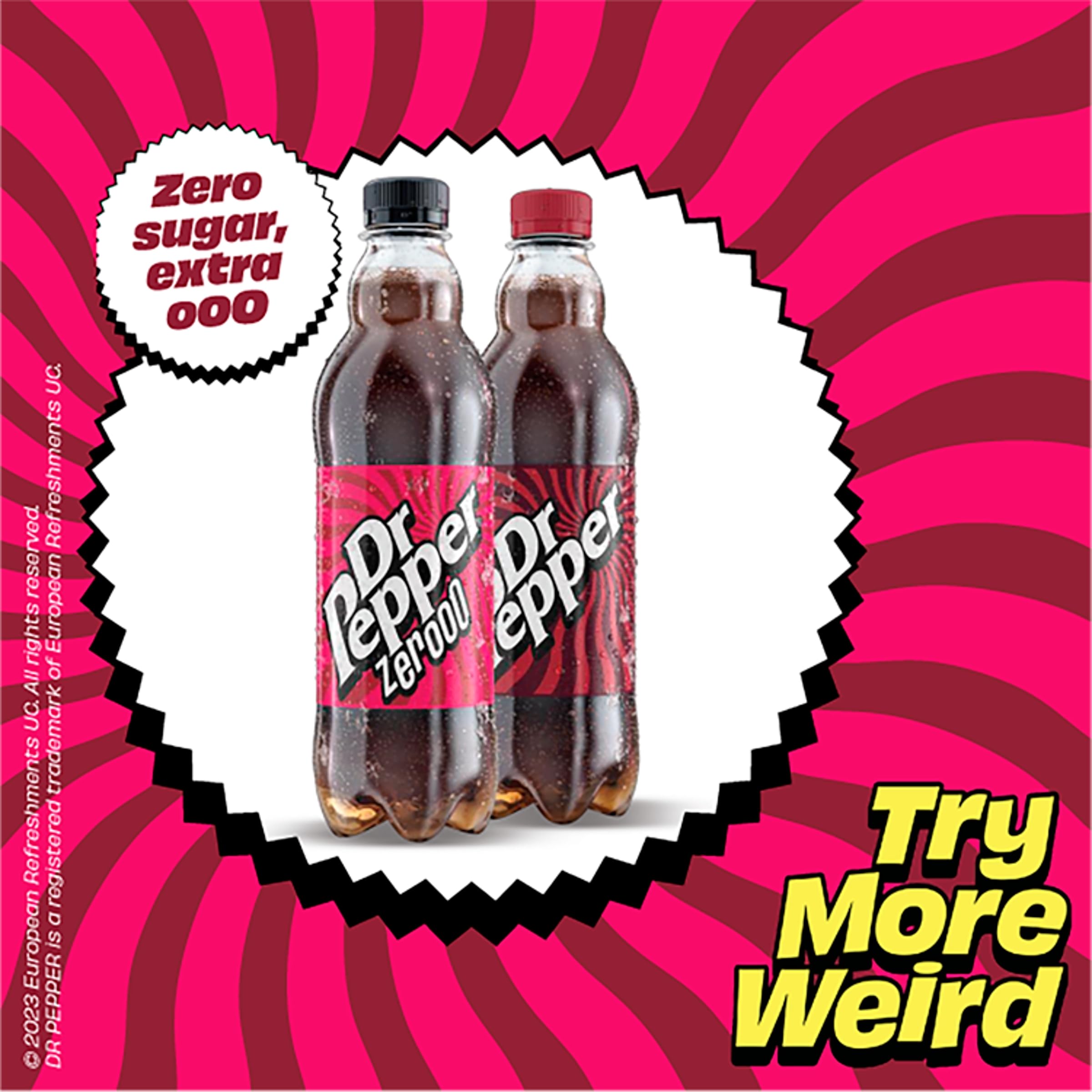 Dr Pepper Zero Sugar 12 oz Bottles (12-Pack) - Refreshing Zero Calorie Soda for Parties, BBQs & Everyday Hydration