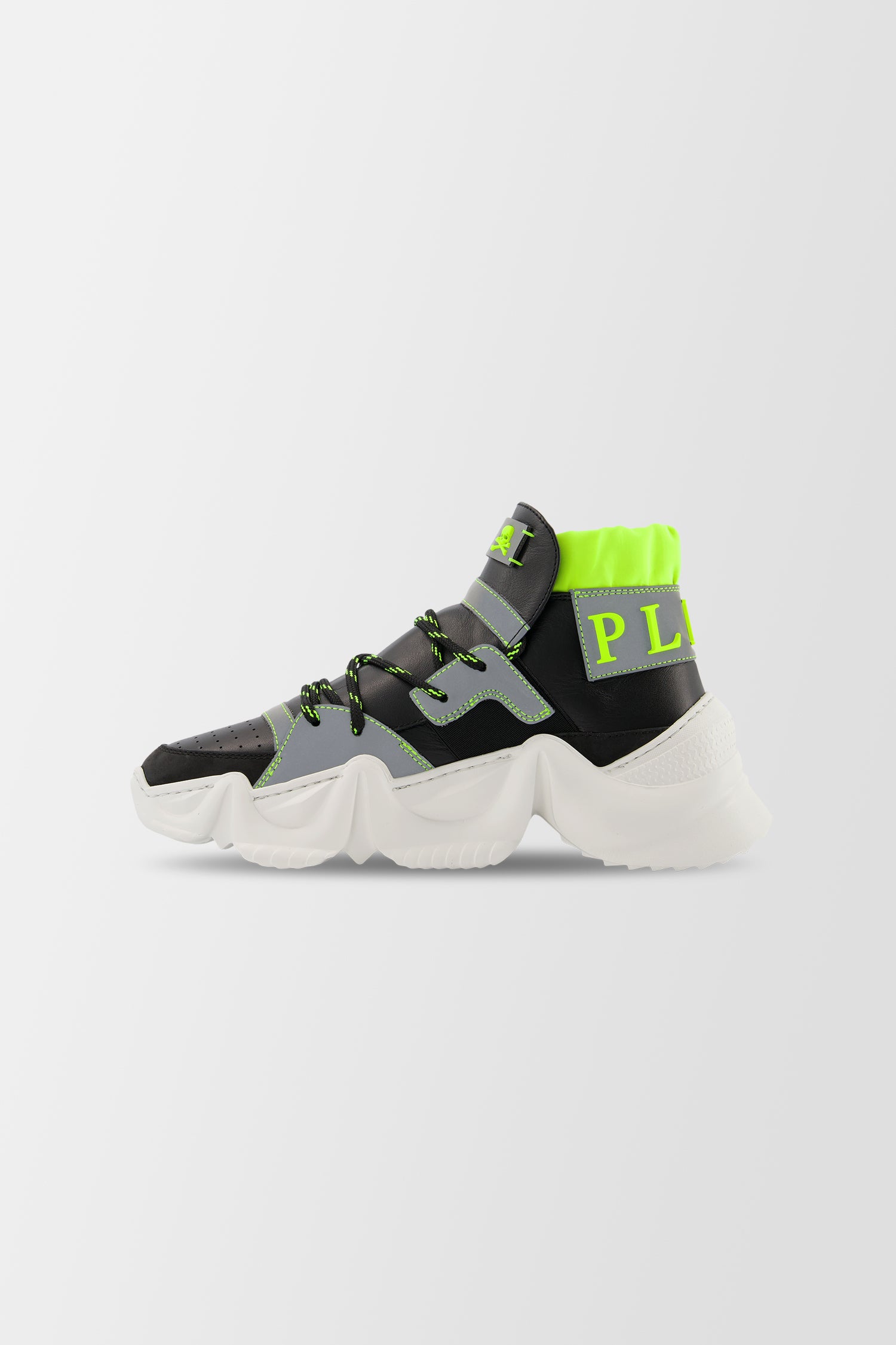 Philipp Plein Black Monster 0.2 Sneakers for Men - Stylish High-Top Luxury Streetwear Shoes for Casual Wear & Night Out