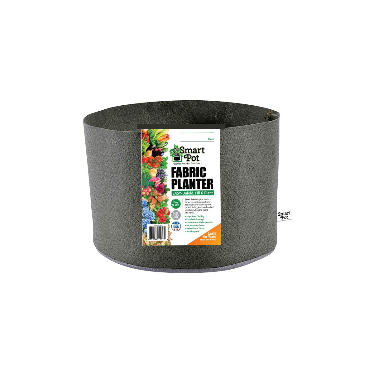 45-Gallon Smart Pot Fabric Plant Container - Aeration Grow Bags for Vegetables, Fruits & Herbs - Durable & Reusable Gardening Solution for Indoor/Outdoor Planting