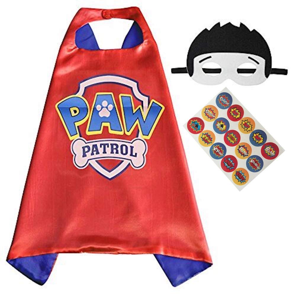 Superhero Cape and Mask Costume Set for Kids - Fun Dress-Up Play with Stickers - Perfect for Halloween, Birthday Parties & Pretend Play