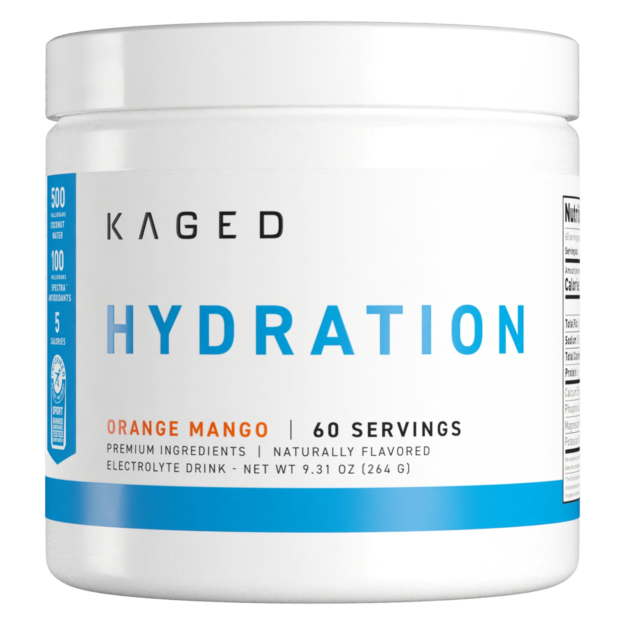 Kaged Muscle Hydra Charge Electrolytes Powder - 90 Servings | Sugar-Free Hydration for Athletes & Fitness | Post-Workout Recovery & Energy Boost