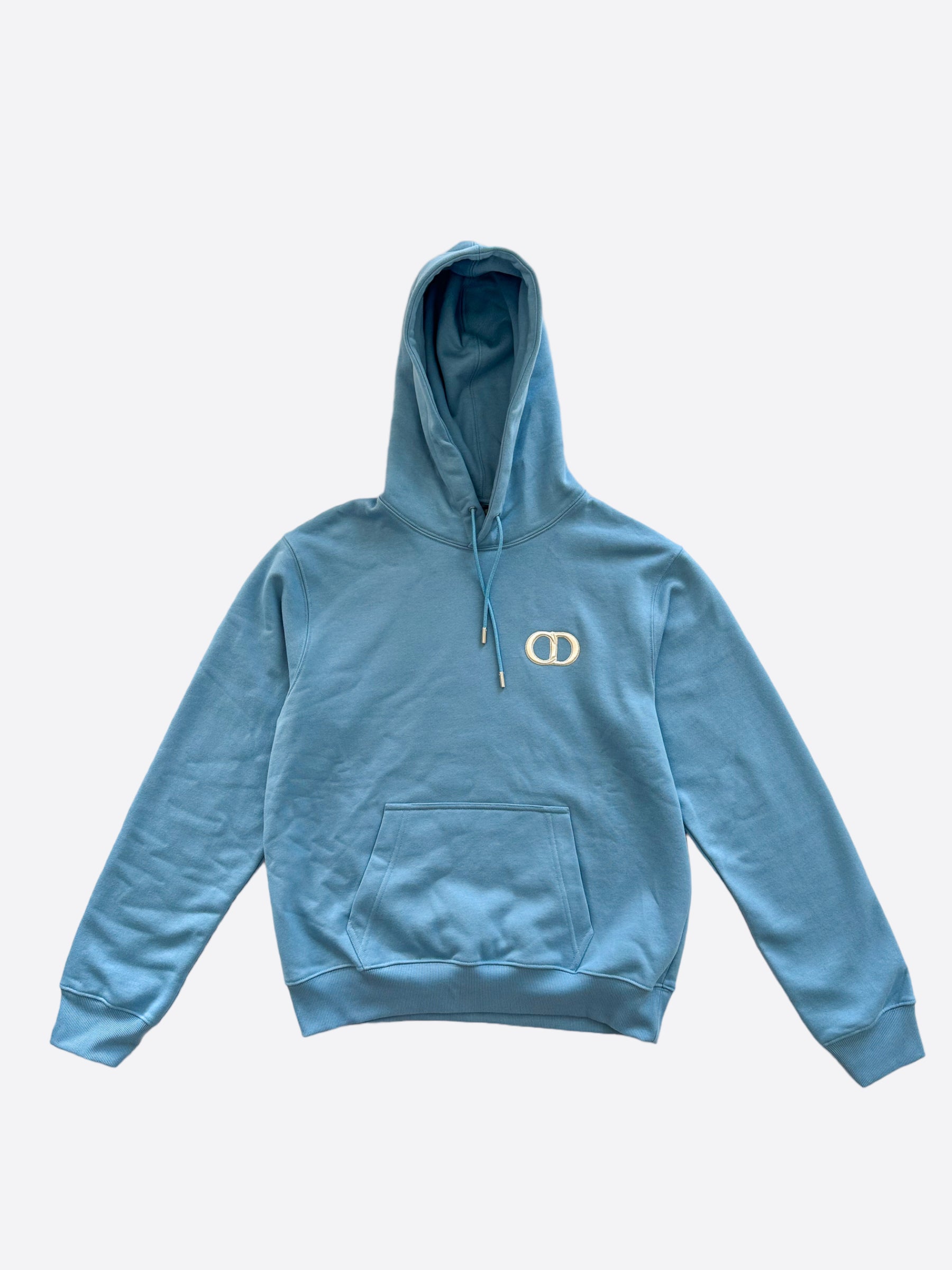 Dior Blue & White CD Icon Embroidered Hoodie - Luxury Streetwear for Men & Women | Perfect for Casual Outfits, Street Style & Fashion Statements